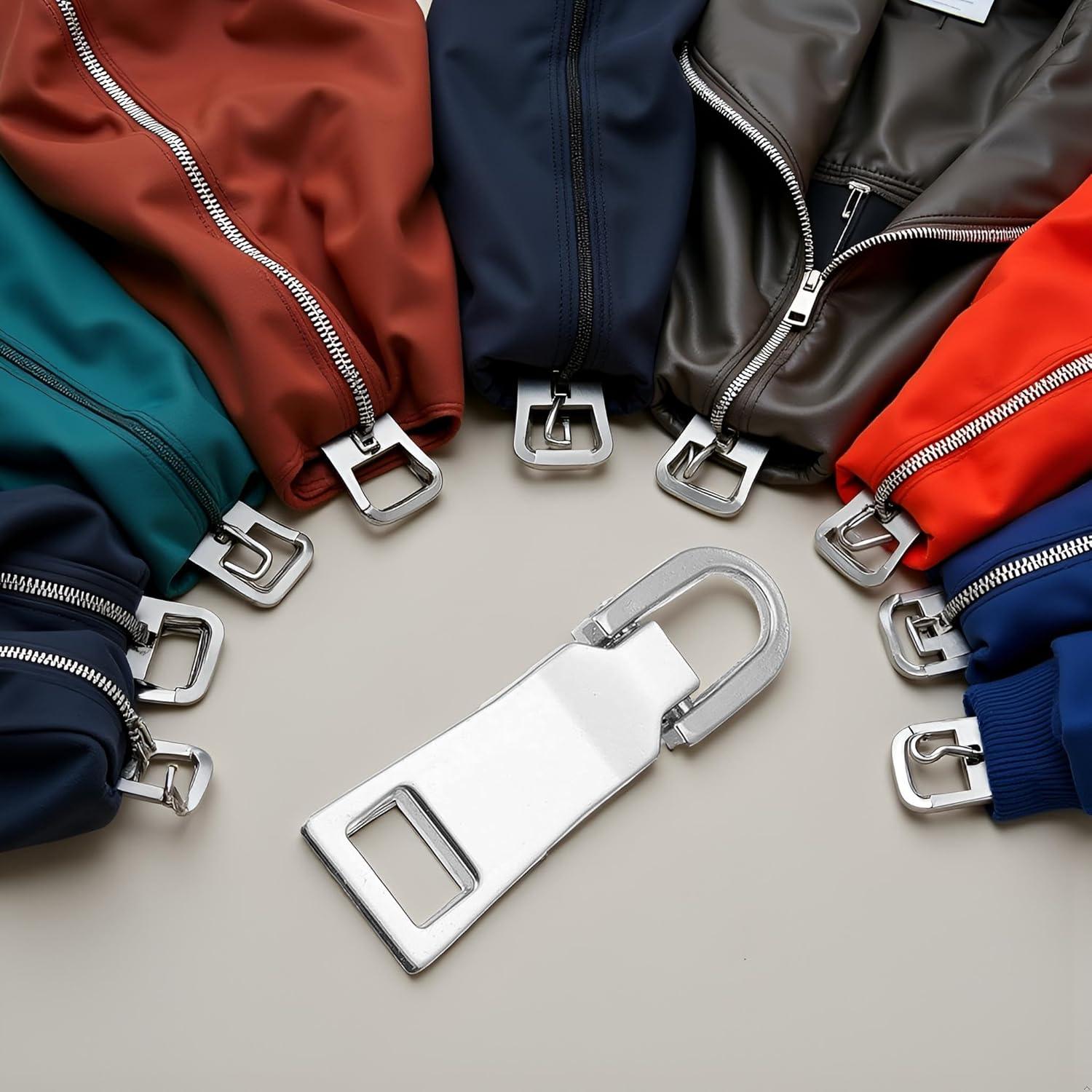 Kit de Reemplazo de Tiradores de Cremallera WLngtv - Plateado