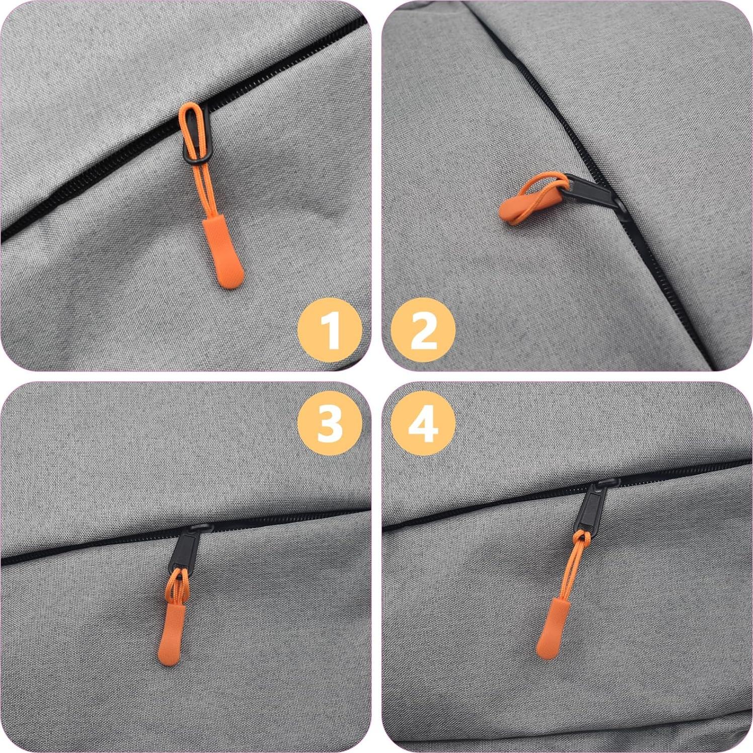 120 Pcs Tiradores de Cremallera Nylon SHRJ 12 Colores 65mm