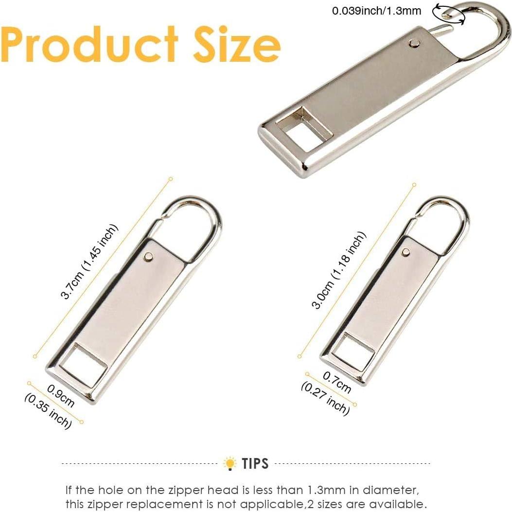 Kit de Reemplazo Tiradores de Cremallera Metal 8 PCS 1 uno disfrutar