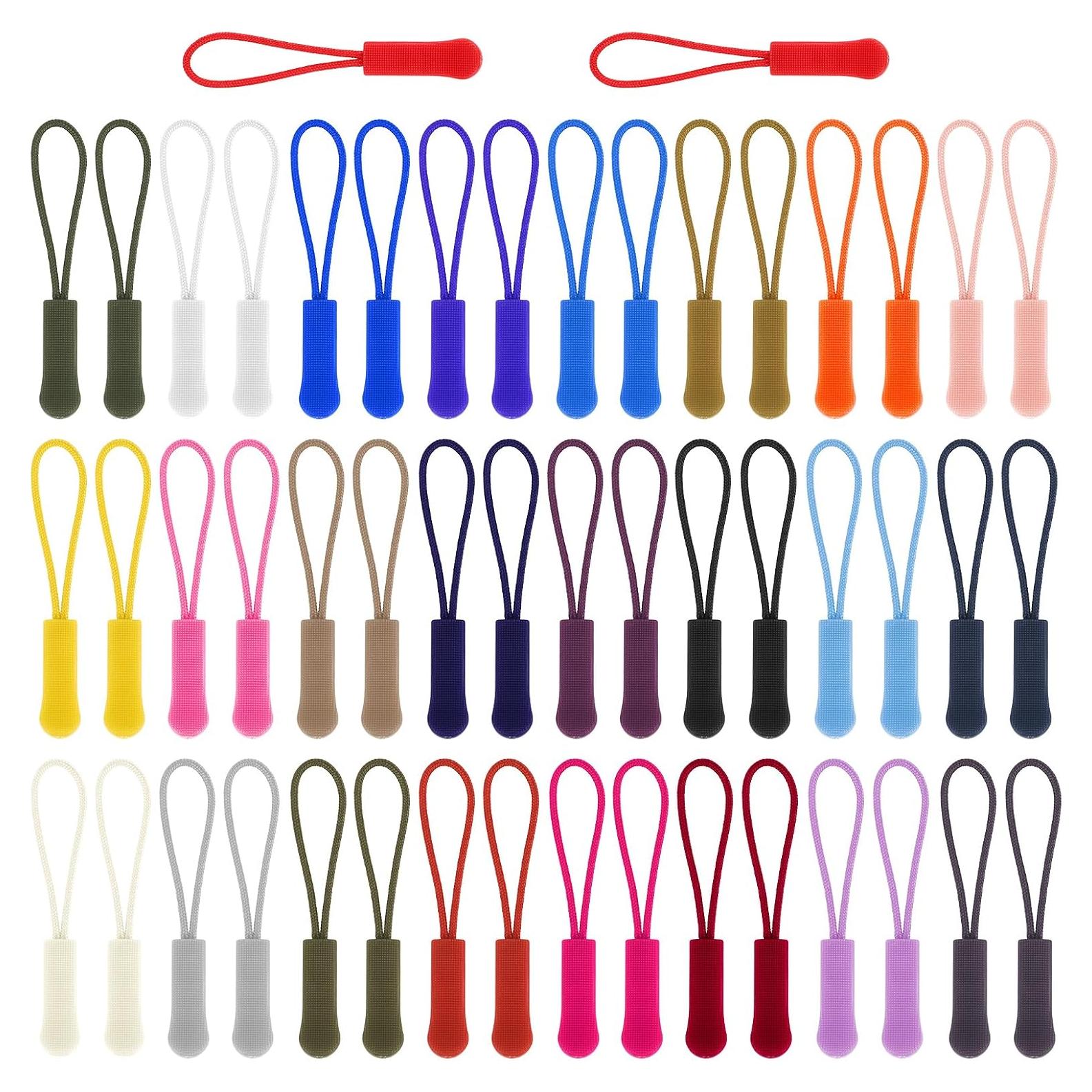 50 Piezas Reemplazo Tiradores de Cremallera Multicolor Bremorou