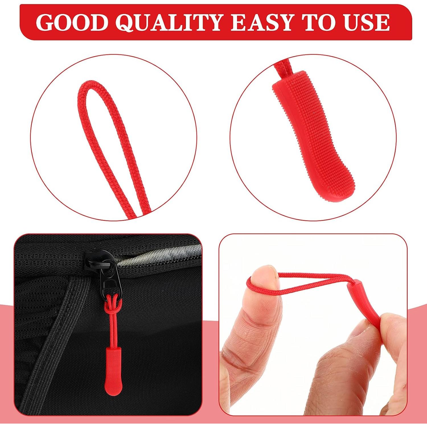 50 Piezas Reemplazo Tiradores de Cremallera Multicolor Bremorou