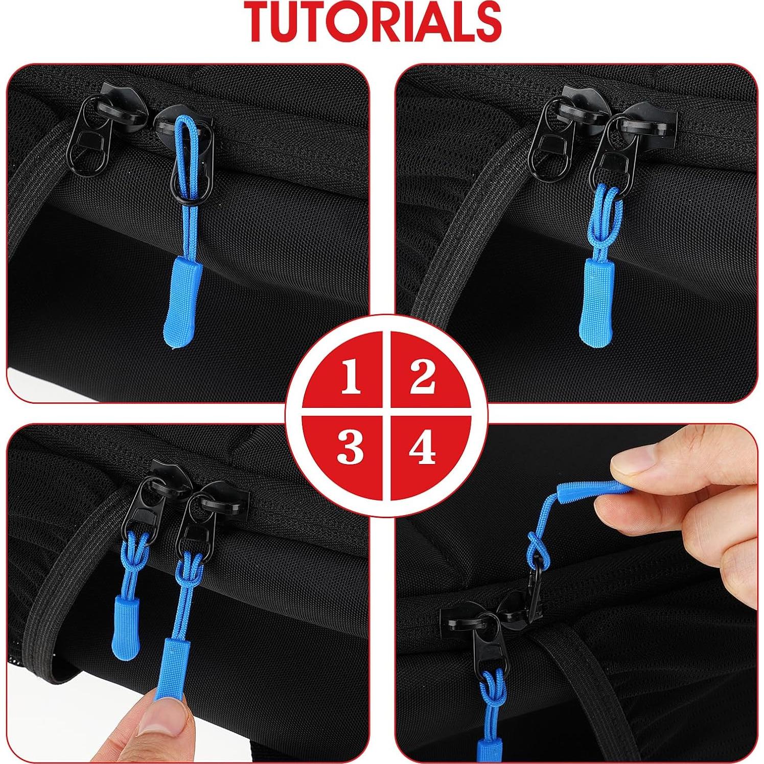 50 Piezas Reemplazo Tiradores de Cremallera Multicolor Bremorou