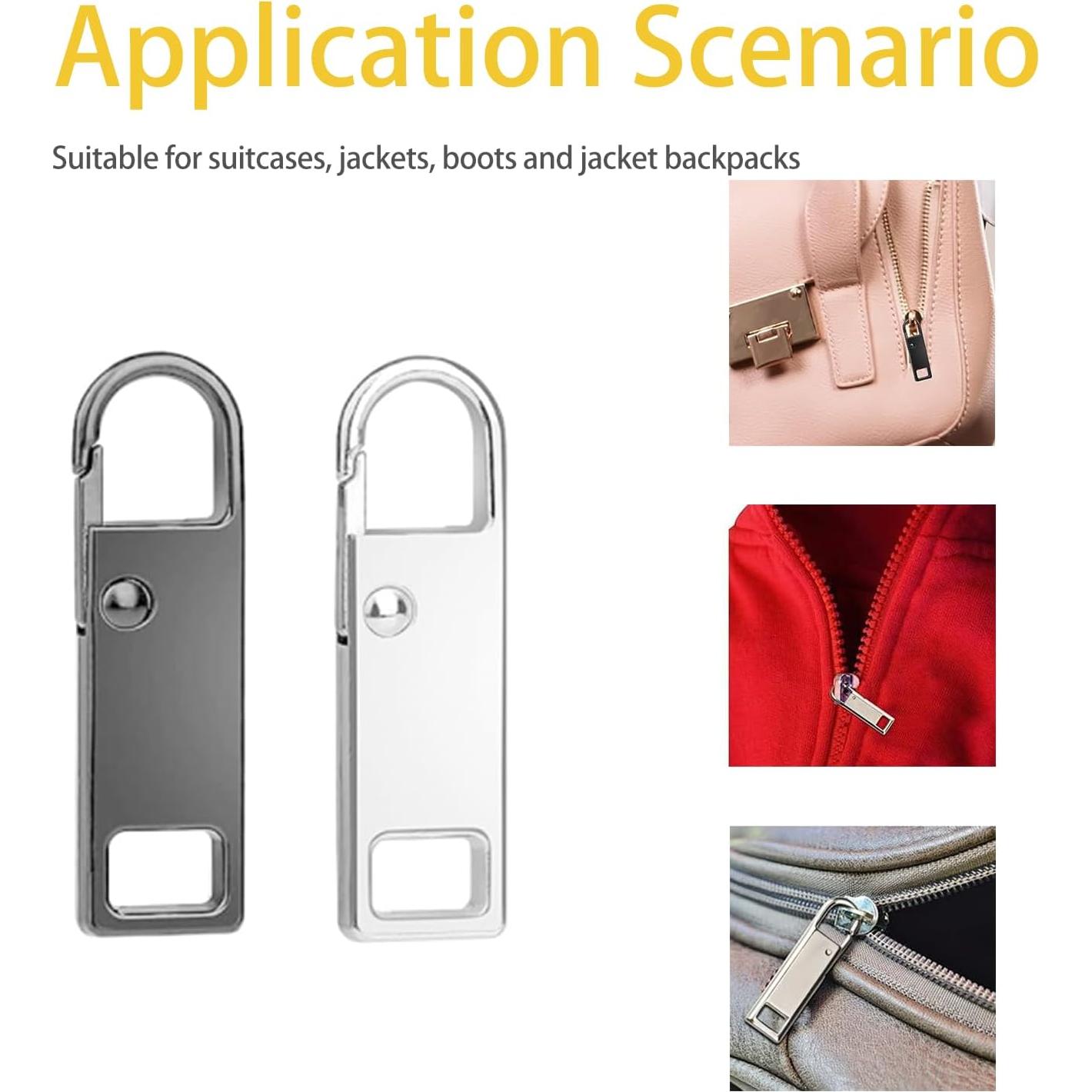 10 Piezas Tiradores de Cremallera Metal ZenithFast 3.7cm