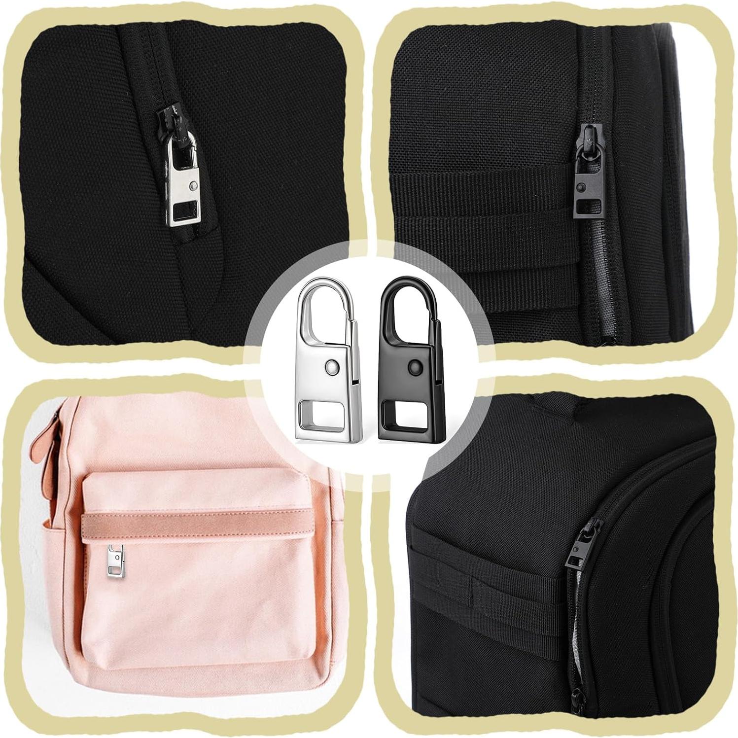 12 Tiradores de Cremallera Acero Inoxidable Styquenzer - Negro y Plata