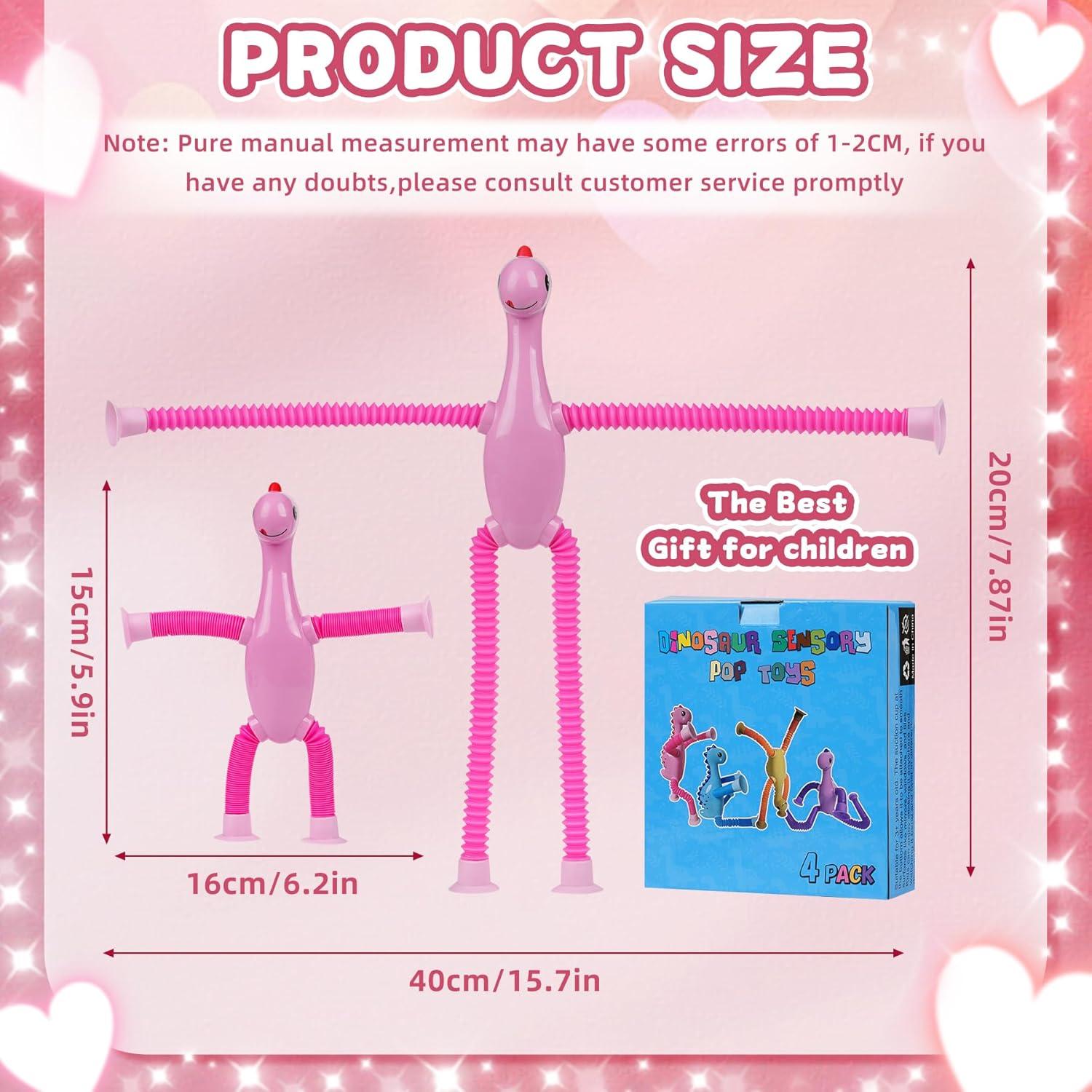 Tuberías LED Dinosaurio Witmelt - Juguetes Antiestrés 4 Pzas