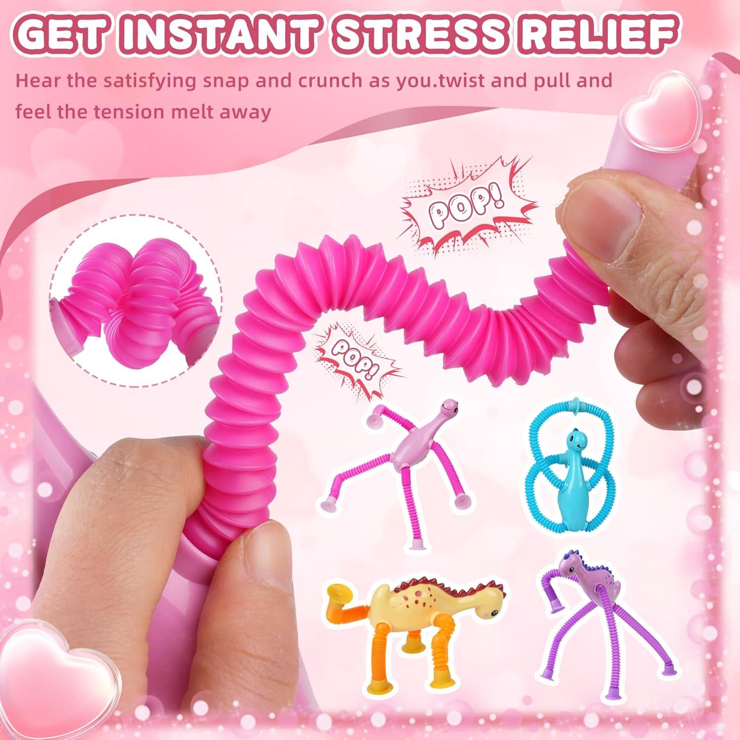 Tuberías LED Dinosaurio Witmelt - Juguetes Antiestrés 4 Pzas