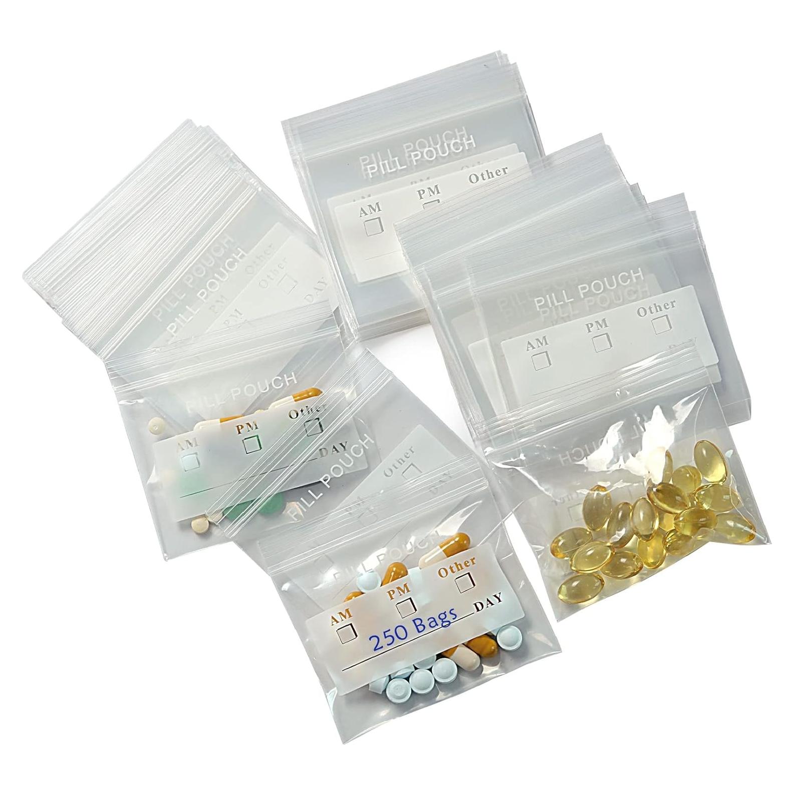 250 Bolsas de Pastillas Ziplock MZRoyal 6 Mil Sin BPA 7.62x6.99cm