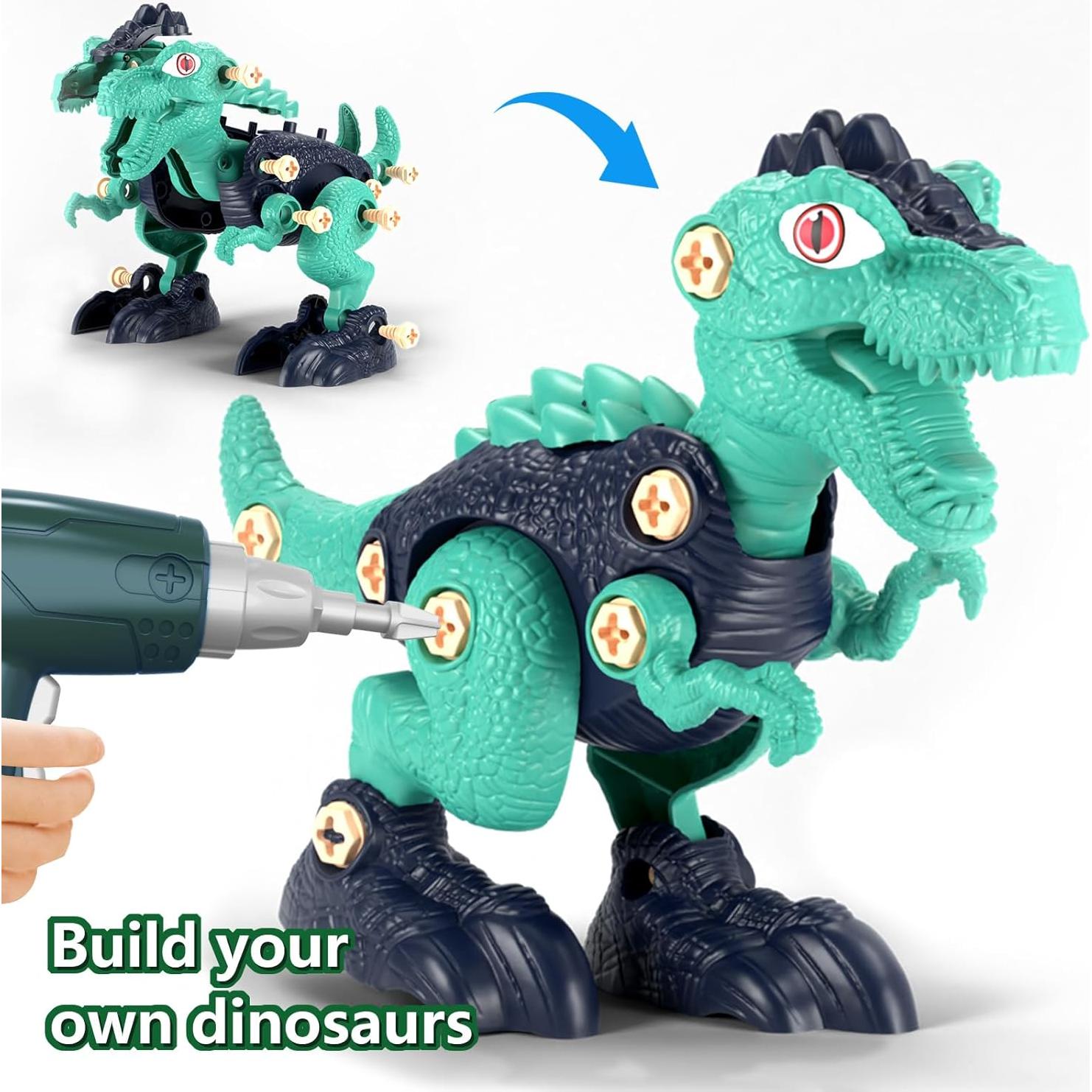 Jasonwell Juguetes de Construcción Dinosaurios 5 Piezas STEM