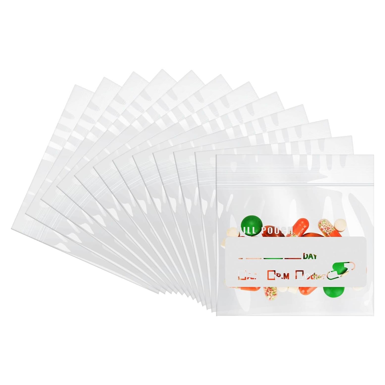 Bolsas de Píldoras Reutilizables Urekt 120 Unidades 7.6x7 cm