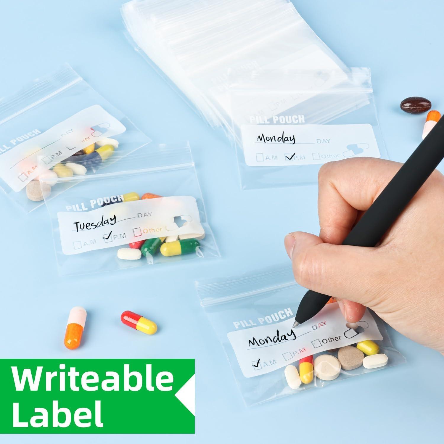 Bolsas de Píldoras Reutilizables Urekt 120 Unidades 7.6x7 cm