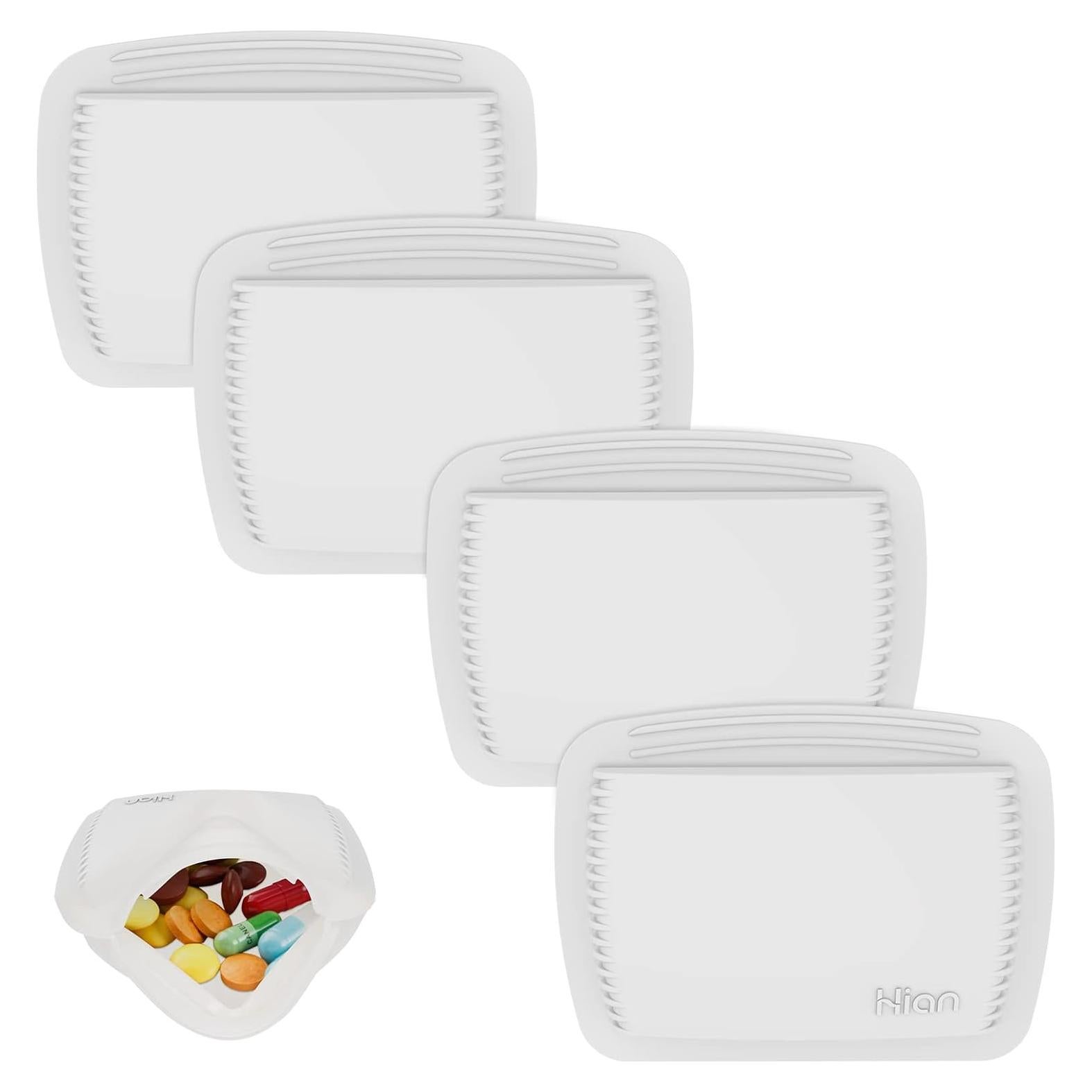 Organizador de Pastillas Hion 4 Piezas Silicona Blanco