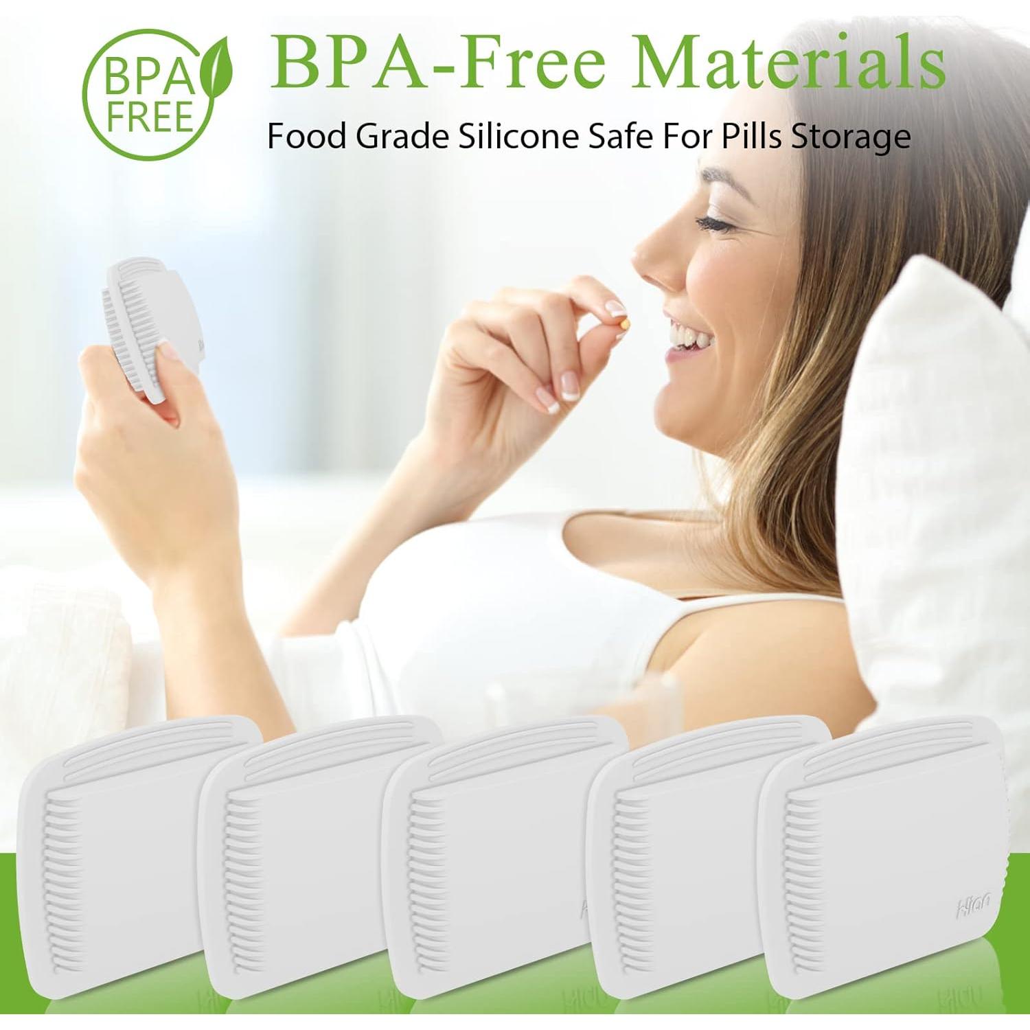 Organizador de Pastillas Hion 4 Piezas Silicona Blanco