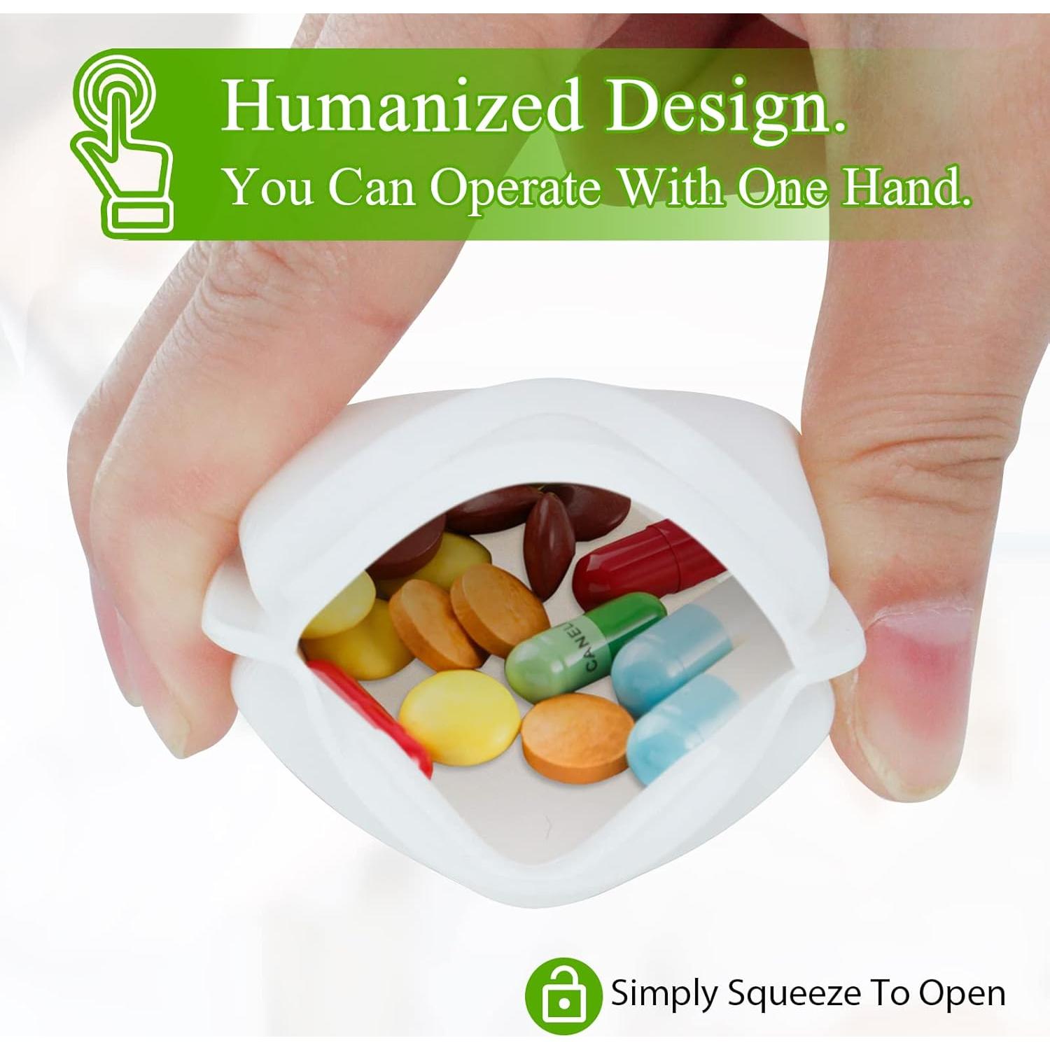 Organizador de Pastillas Hion 4 Piezas Silicona Blanco