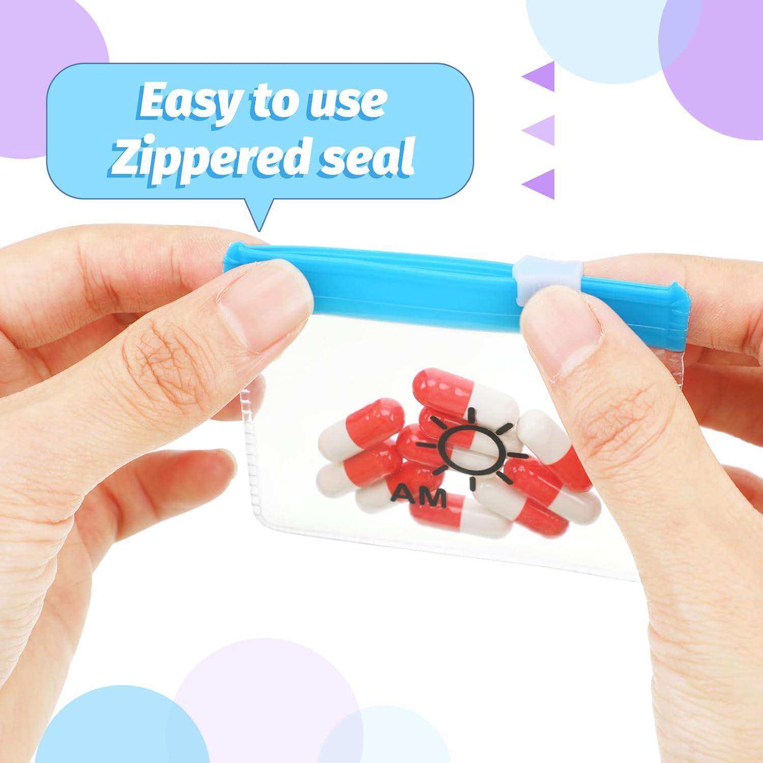 Organizador de Pastillas Colarr 14 Pcs Reutilizables Azul Púrpura