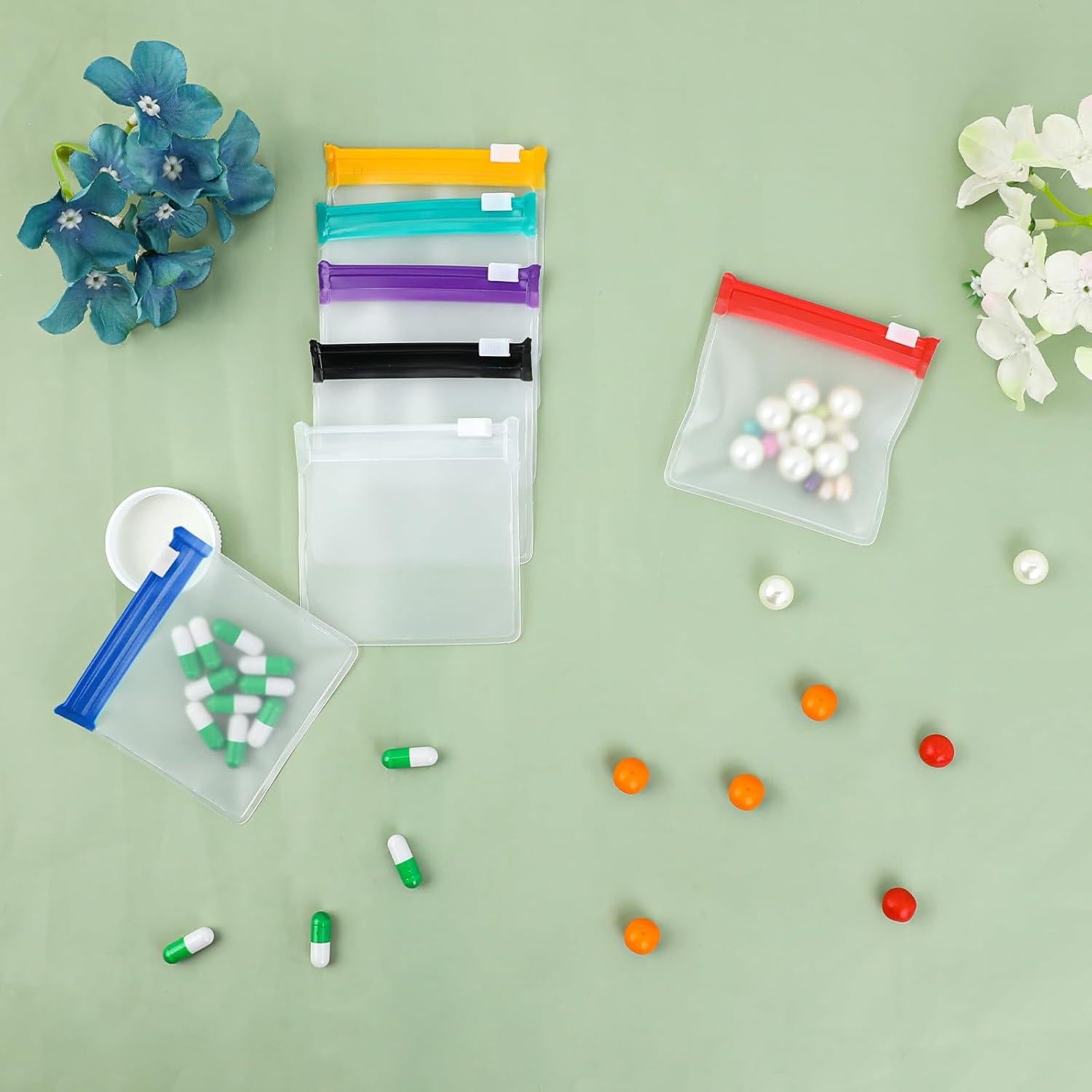 Bolsas de Pastillas Reutilizables Sliverdew 7 Piezas 7.5x7.5cm