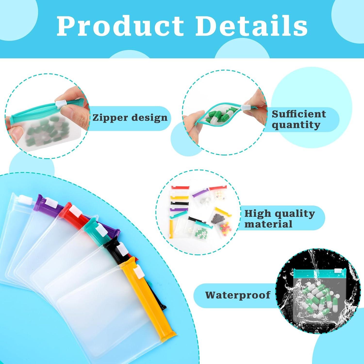 Bolsas de Pastillas Reutilizables Sliverdew 7 Piezas 7.5x7.5cm