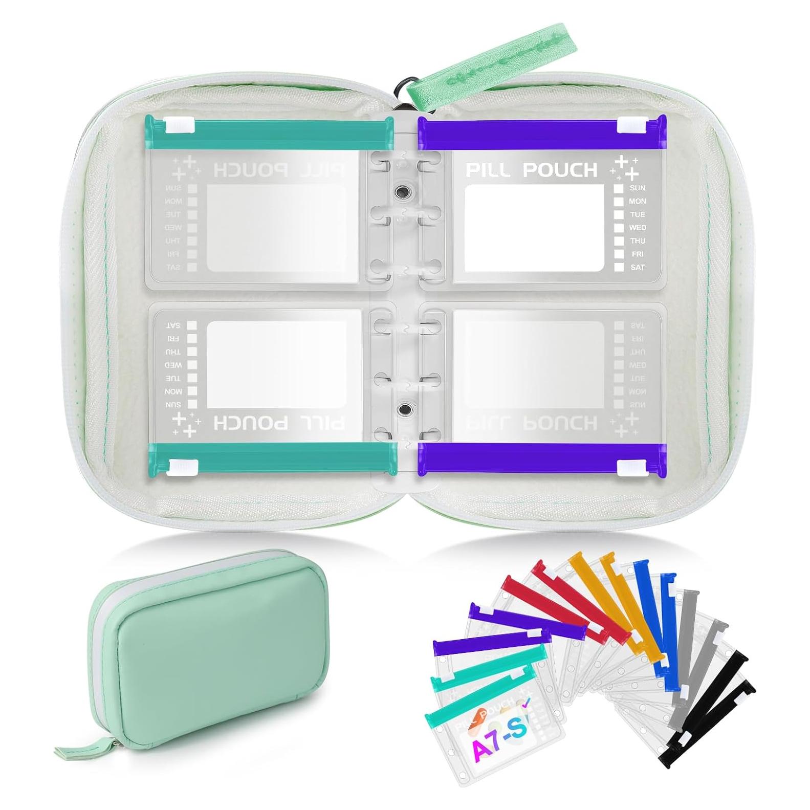 Organizador de Pastillas Timueetech A7-S Verde a Prueba de Agua