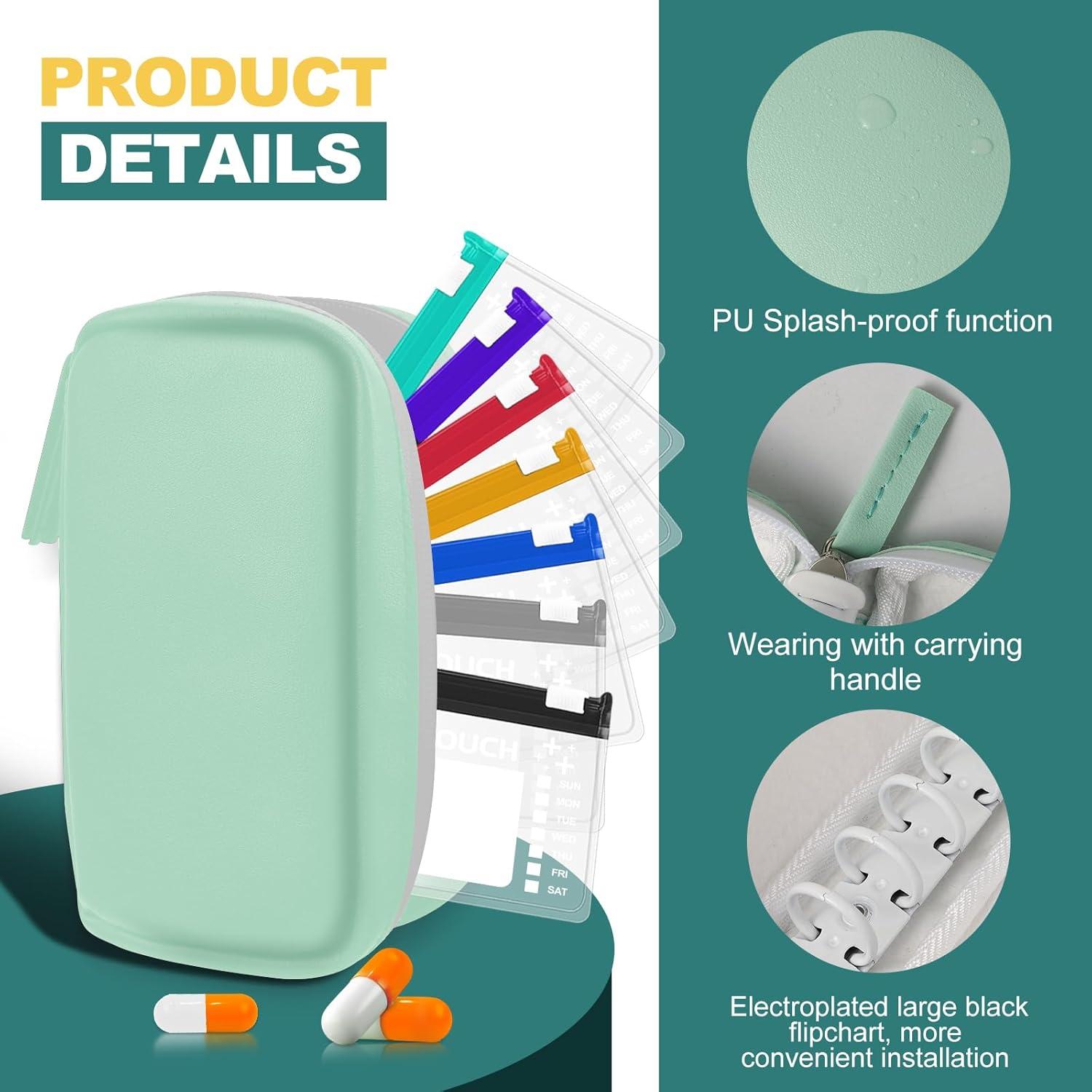 Organizador de Pastillas Timueetech A7-S Verde a Prueba de Agua