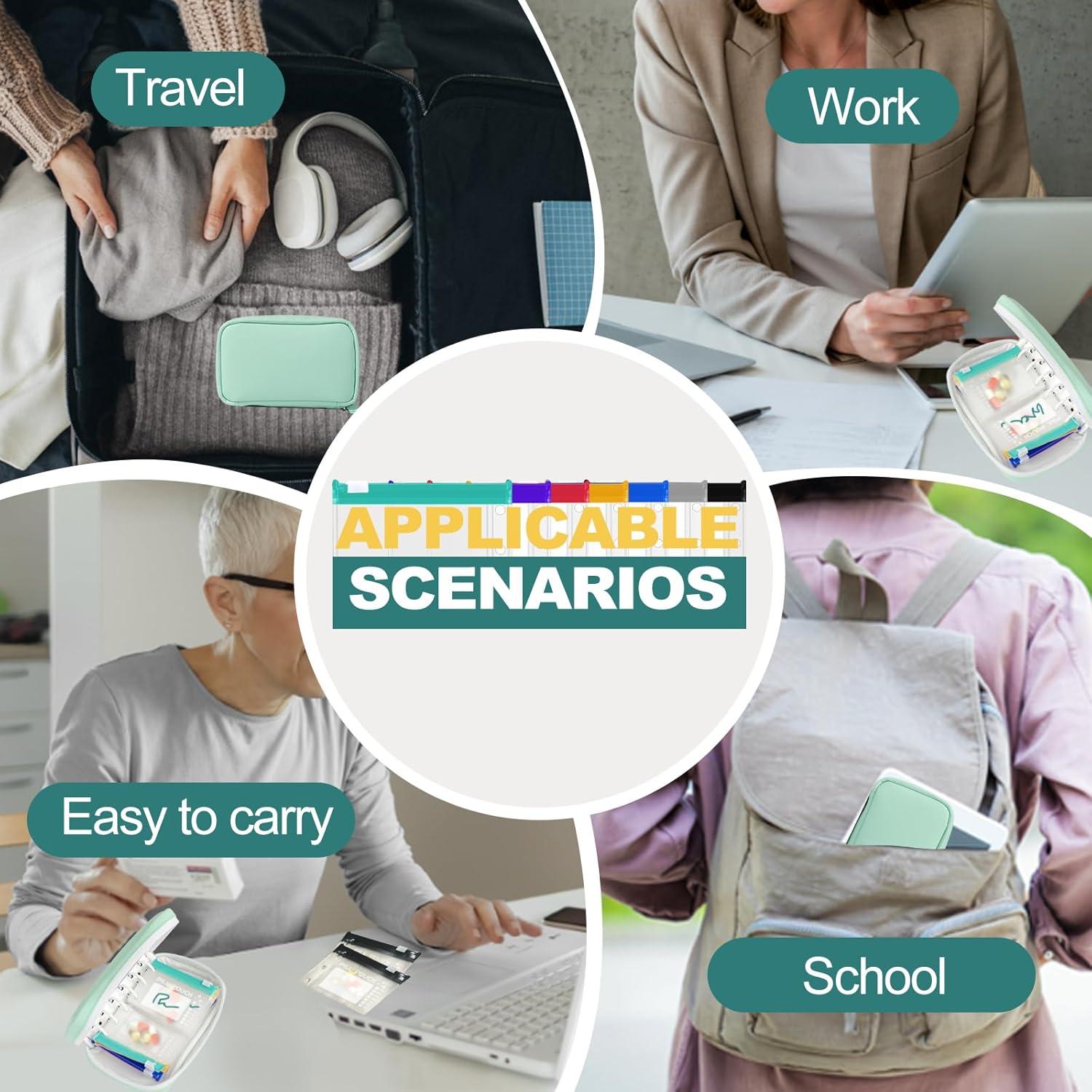 Organizador de Pastillas Timueetech A7-S Verde a Prueba de Agua