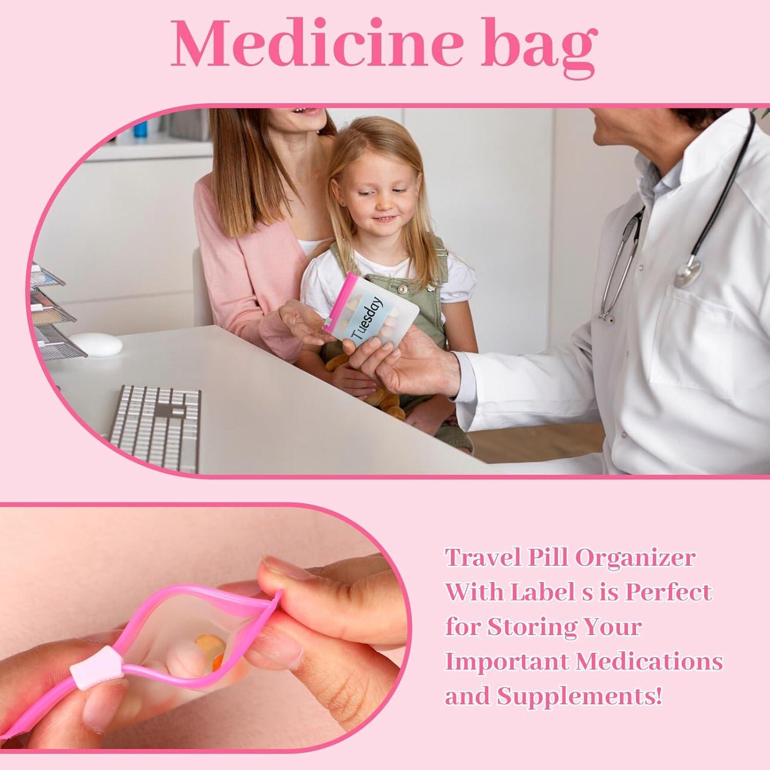 Organizador de Píldoras MARFOREVER Rosa 39 Pcs con Etiquetas