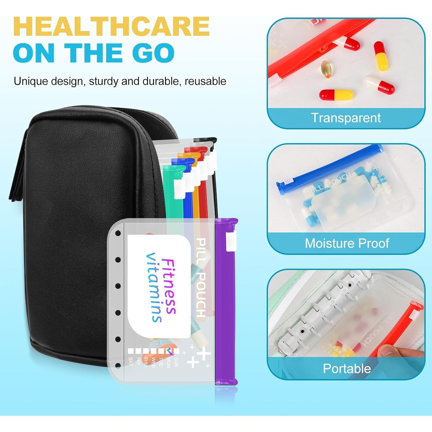 Juego de Bolsas de Pastillas Reutilizables A7-L Timueetech