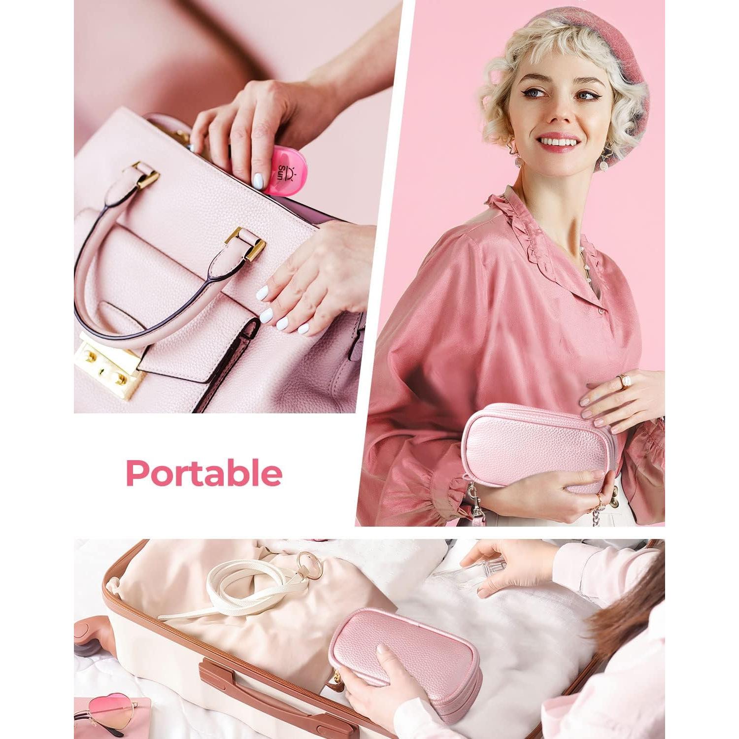 Organizador de Pastillas Semanal AMOOS Rosa 15.5x8.6cm