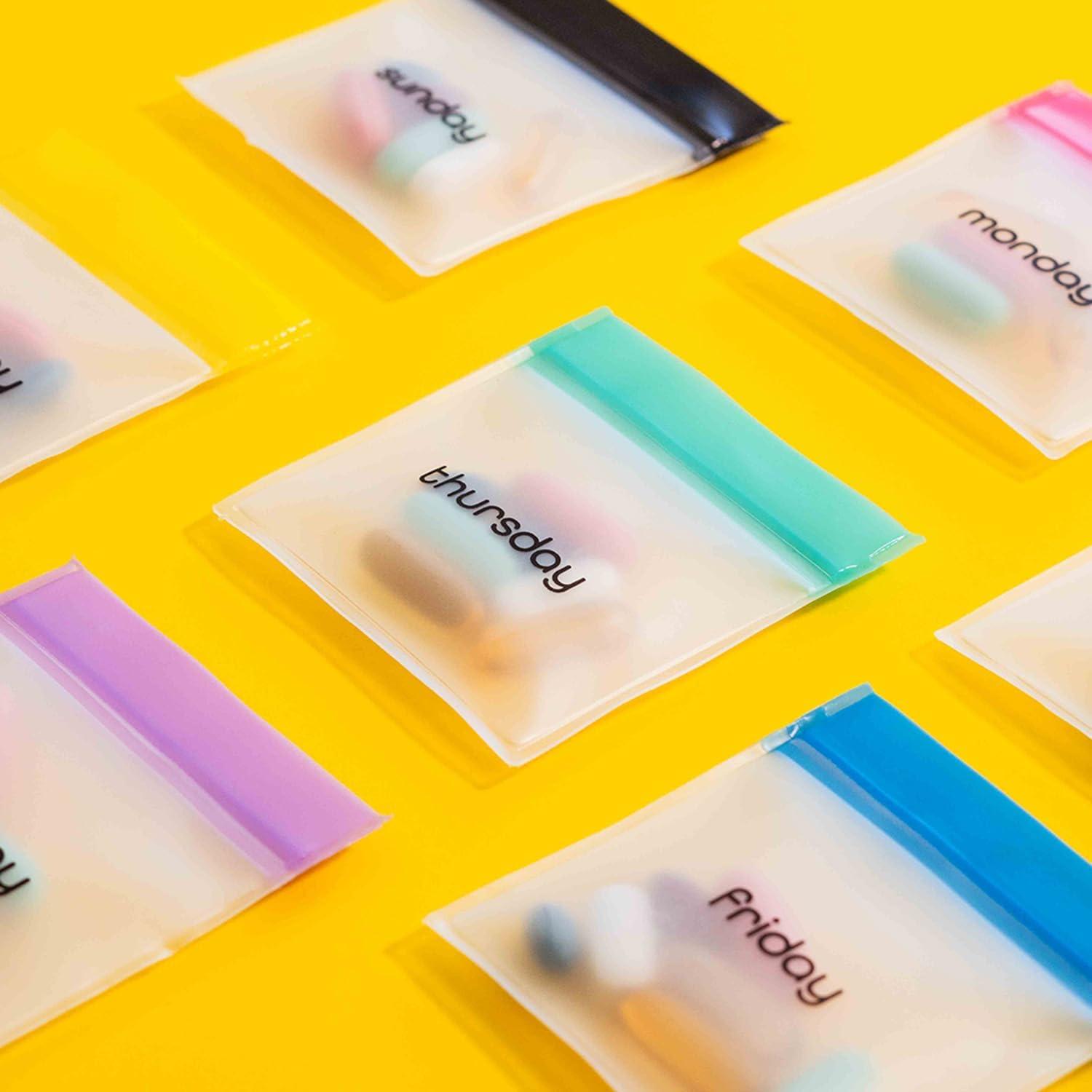 Set de 7 Bolsas Reutilizables para Pastillas mumi - Organizador de Viaje