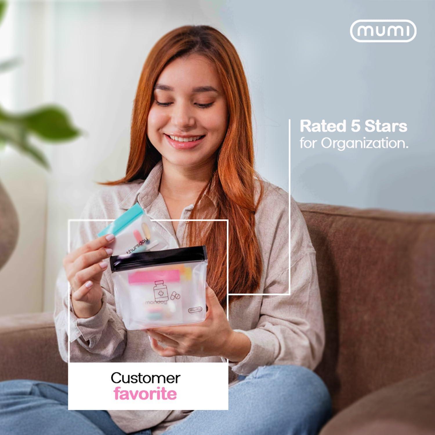 Set de 7 Bolsas Reutilizables para Pastillas mumi - Organizador de Viaje