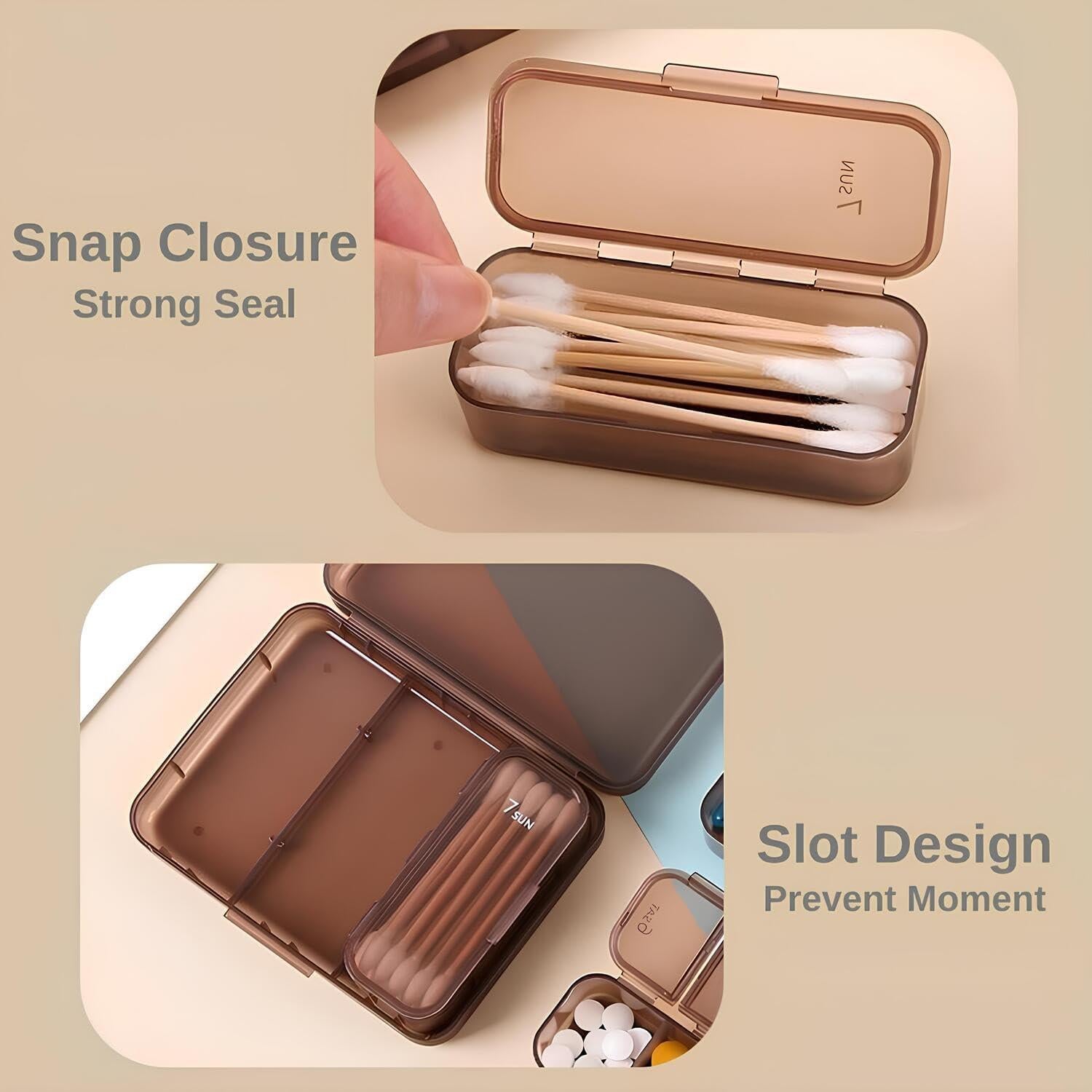 Organizador de Pastillas Portátil OGAK Negro 7 Días Impermeable