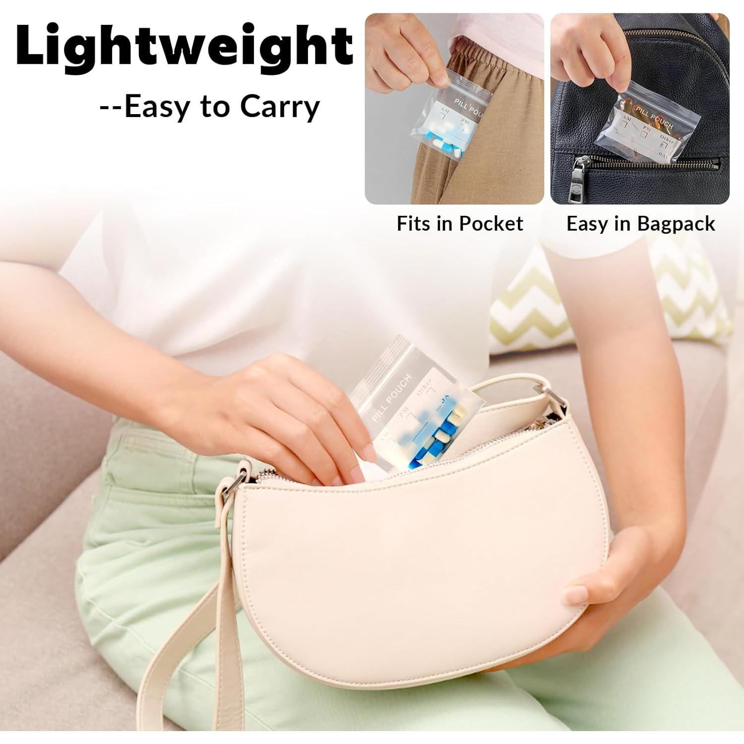 125 Bolsas de Pastillas Transparentes LuWeiQian 7.62x6.99 cm