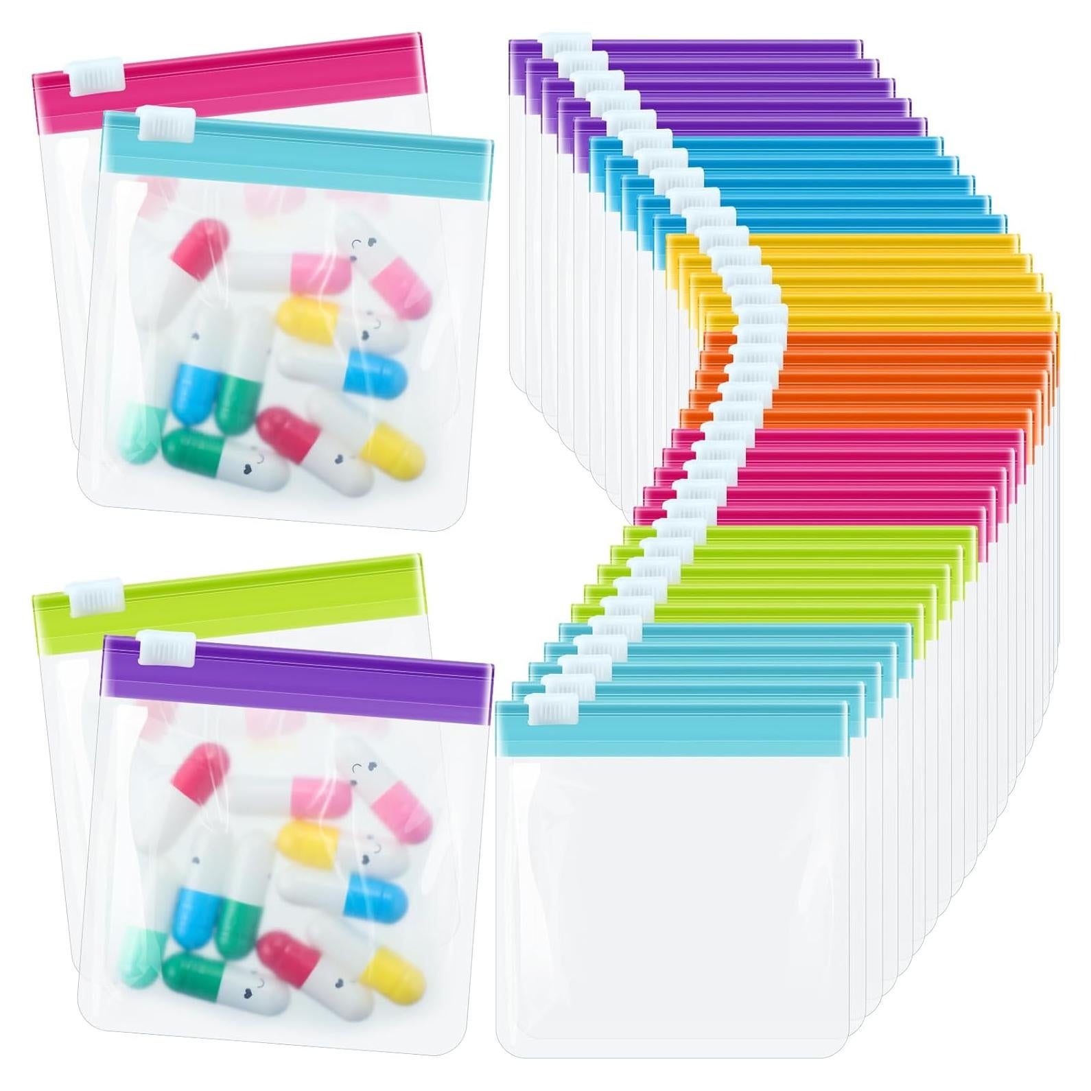 Bolsas de Pastillas Reutilizables Sherr 35 Pcs Translúcidas