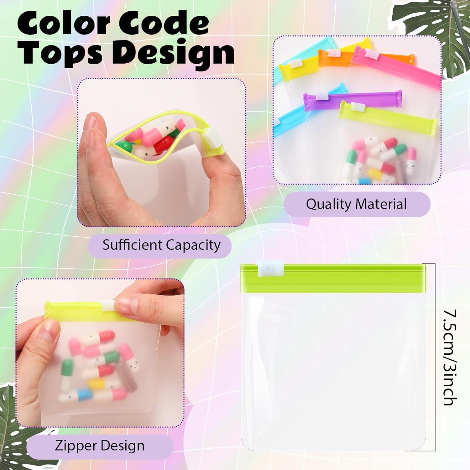 Bolsas de Pastillas Reutilizables Sherr 35 Pcs Translúcidas