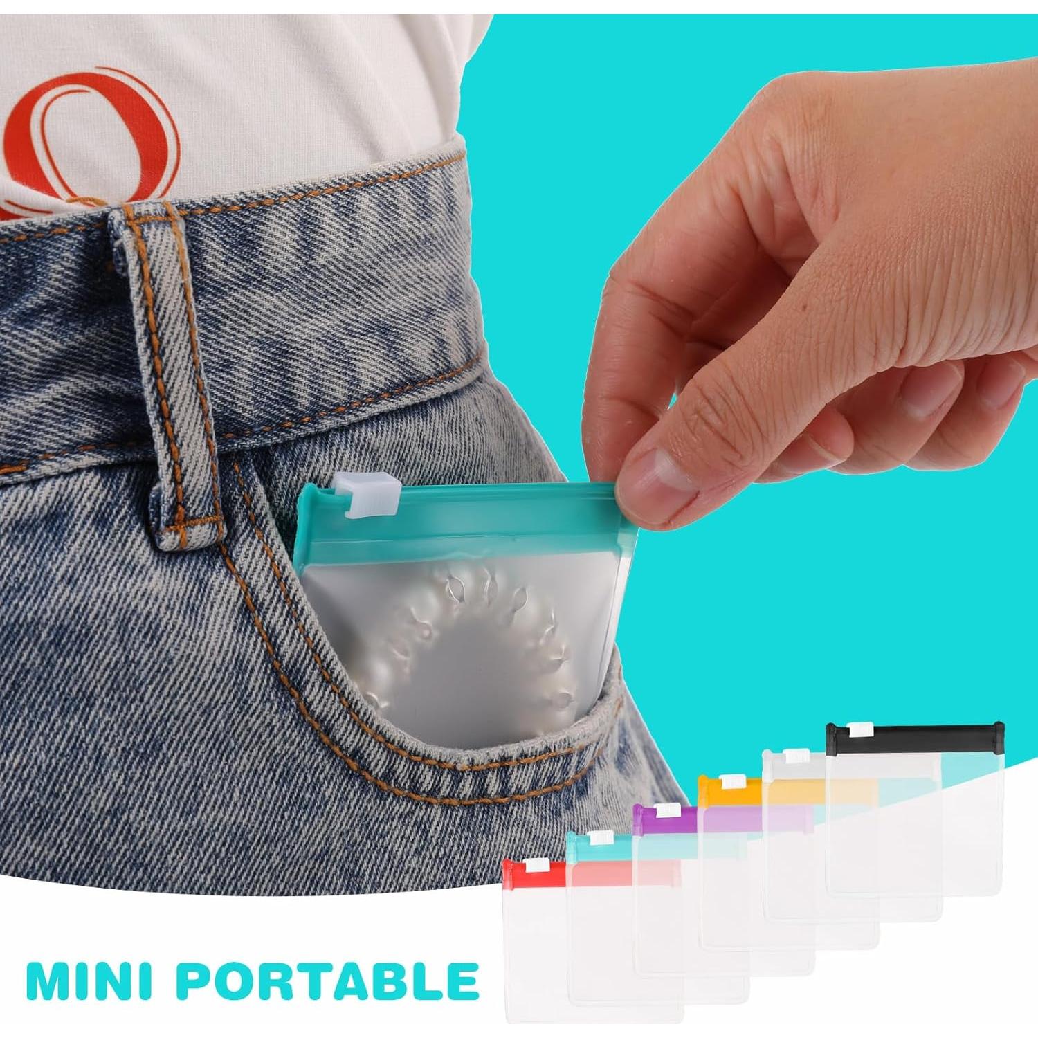 12 Bolsas de Medicamentos Reutilizables Abeillo 7.5x7.5cm