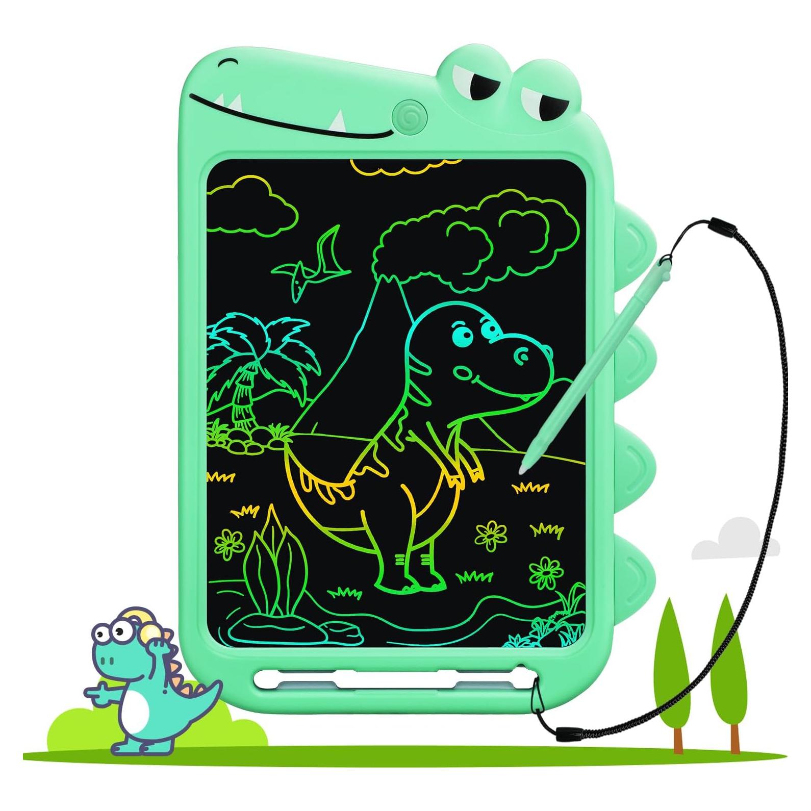 Tableta de Escritura LCD Fullware 10" Verde Dinosaurio