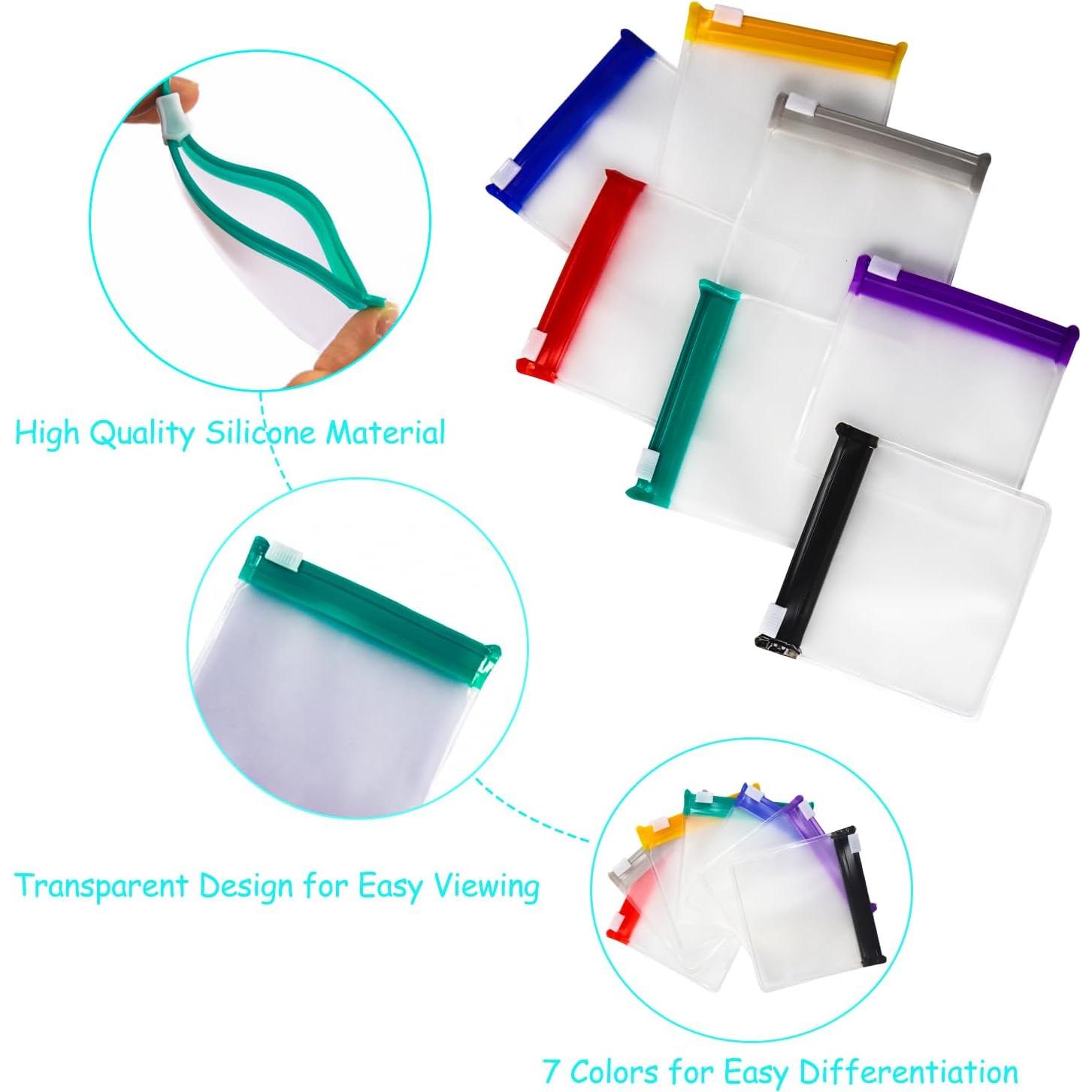 Juego de 28 Bolsas de Pastillas Reutilizables SUPPHOUS 7 Colores