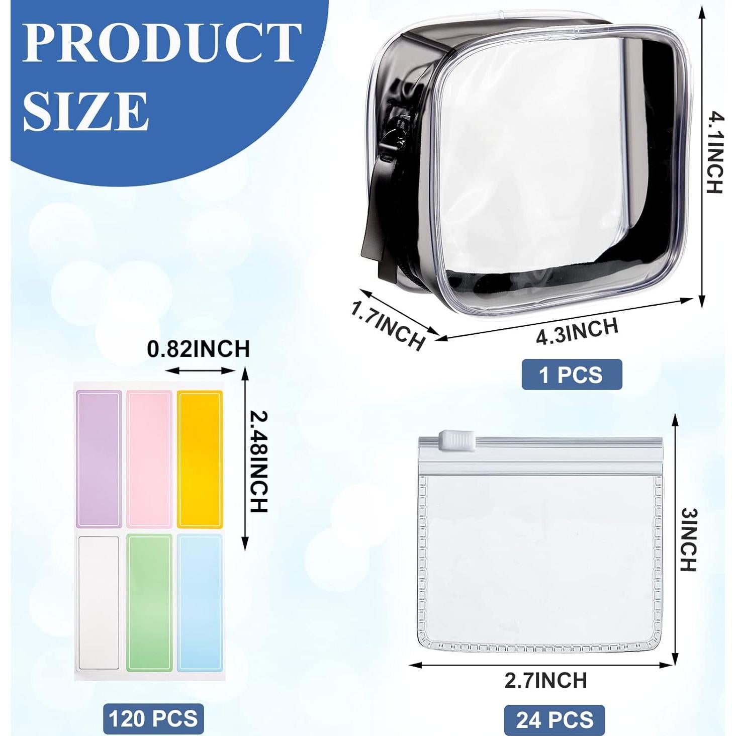 Meanplan 26 Pzs Bolsas Reutilizables Transparentes con Cierre