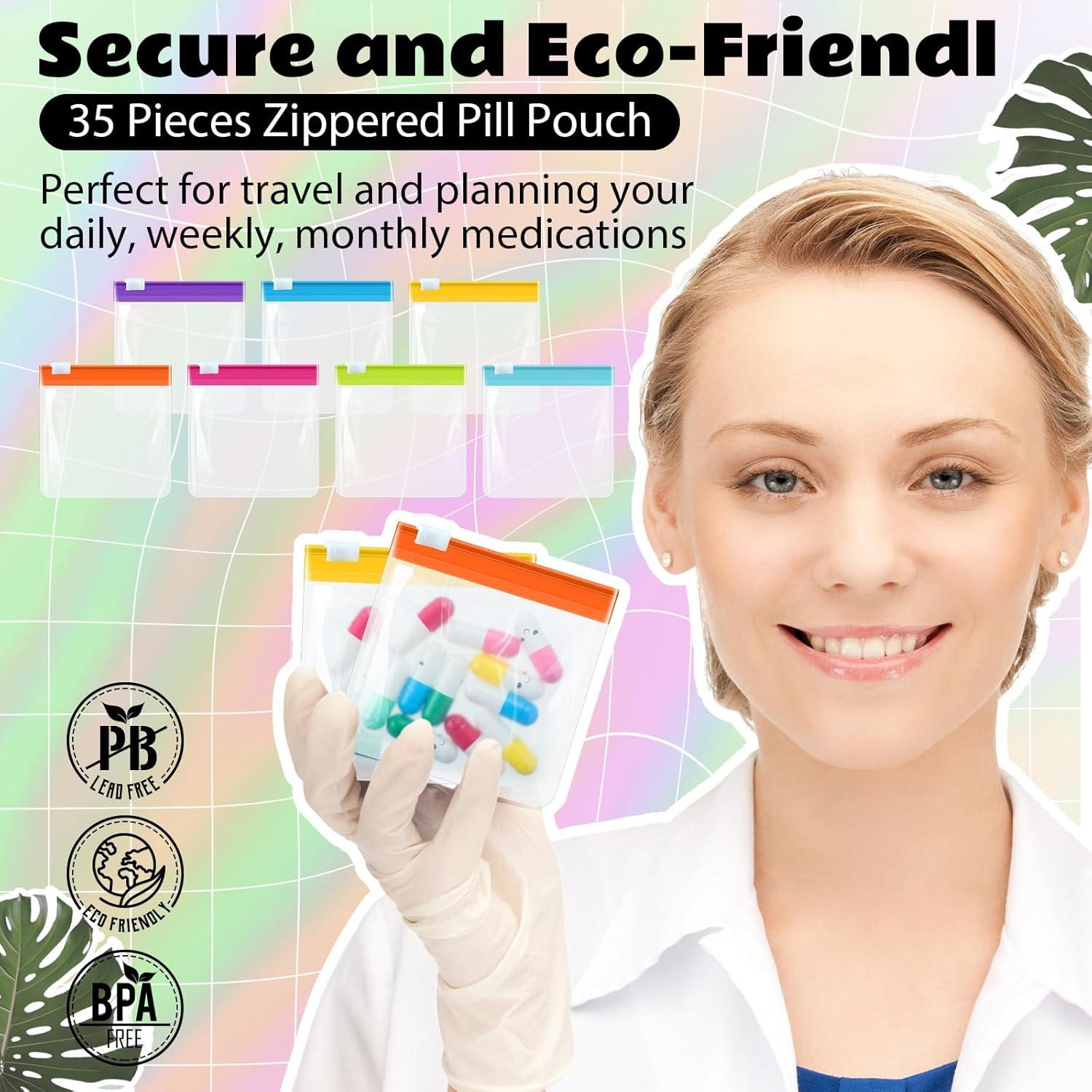 Set 29 Bolsas de Píldoras Reutilizables Sherr 7.6x7.6cm