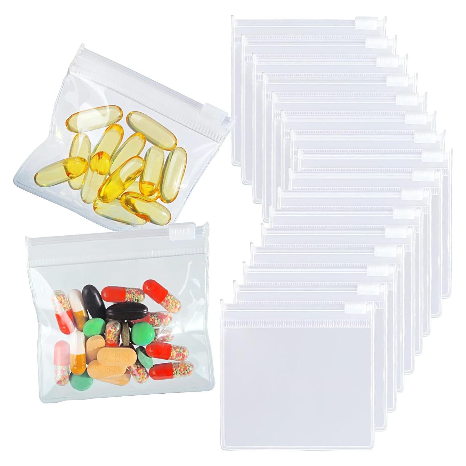 Paquete de 36 Bolsas Reutilizables Transparentes 3x7 cm MZRoyal