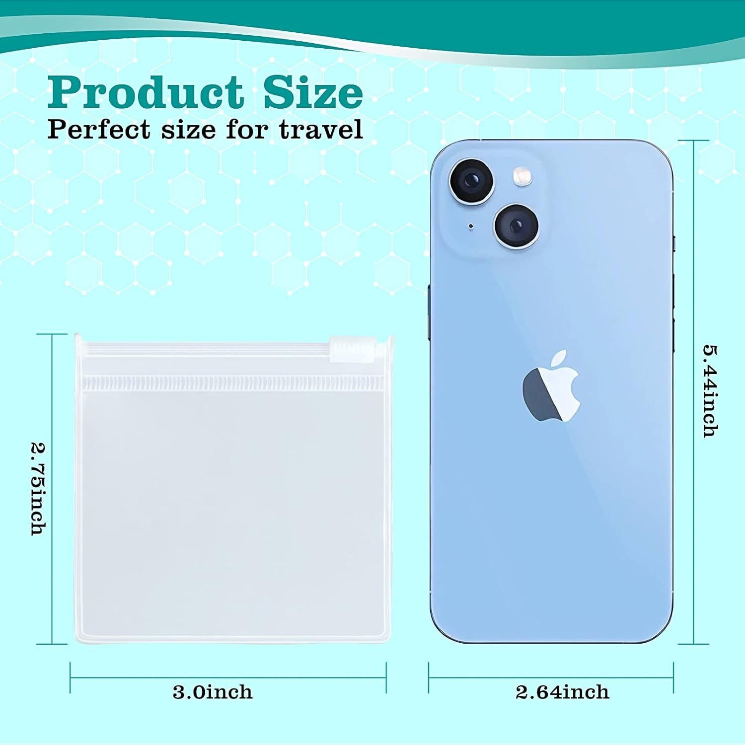 Paquete de 36 Bolsas Reutilizables Transparentes 3x7 cm MZRoyal