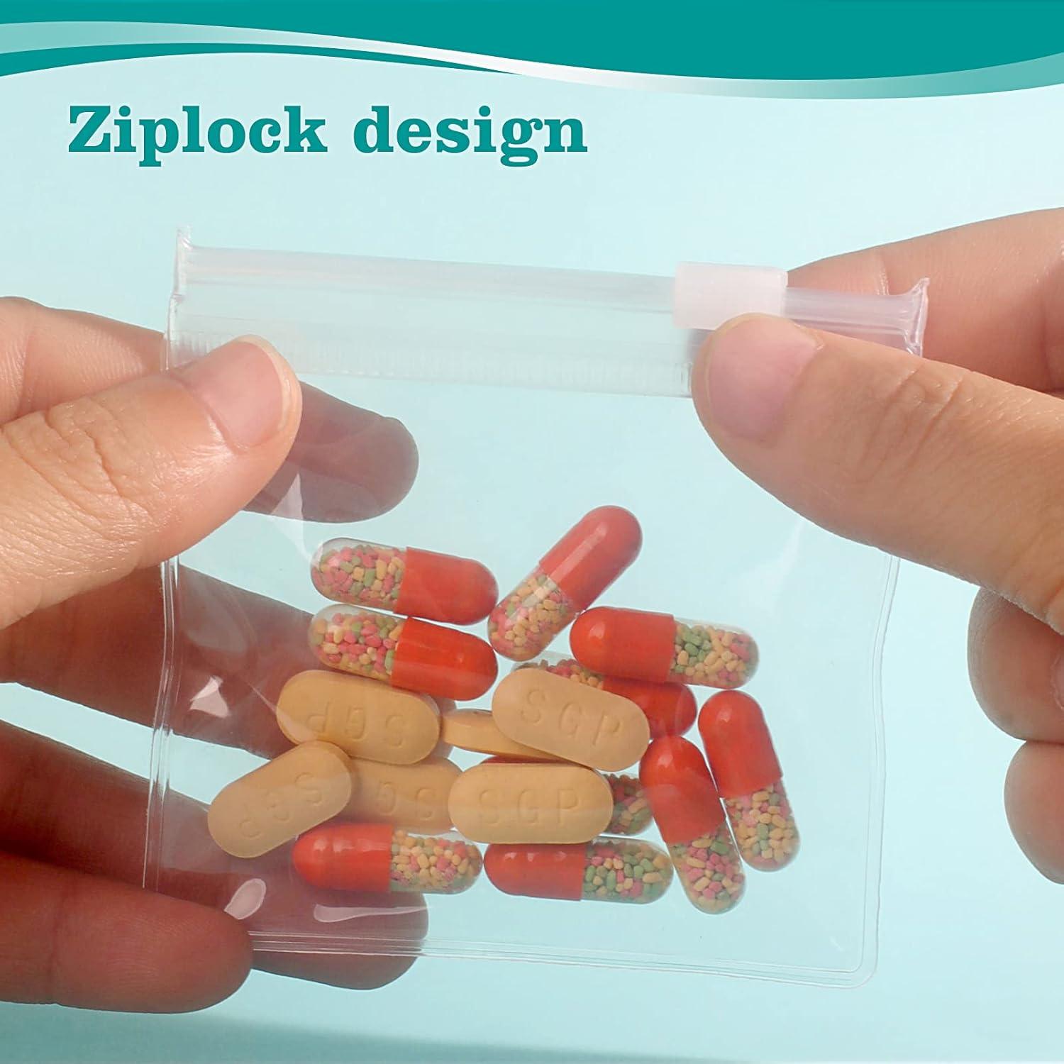 Paquete de 36 Bolsas Reutilizables Transparentes 3x7 cm MZRoyal