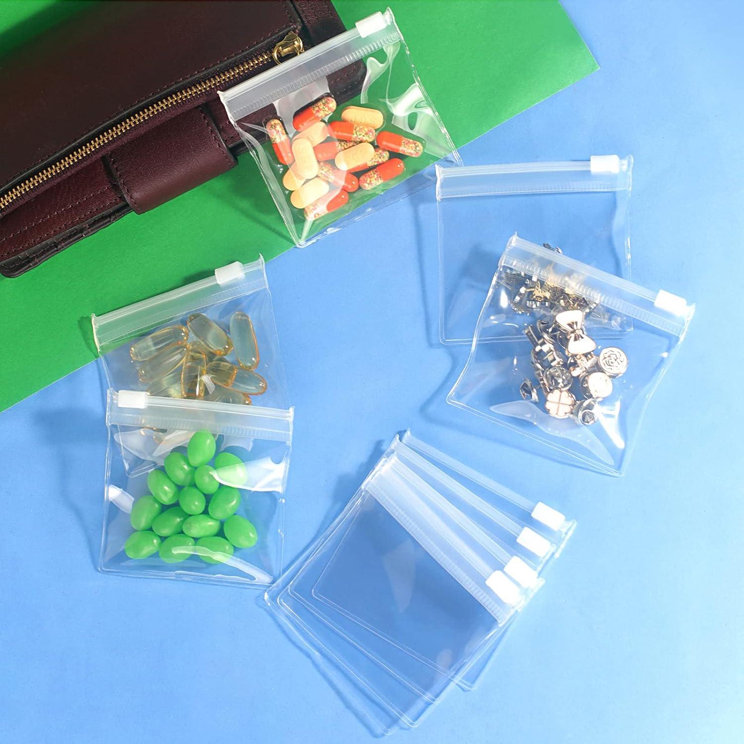 Paquete de 36 Bolsas Reutilizables Transparentes 3x7 cm MZRoyal