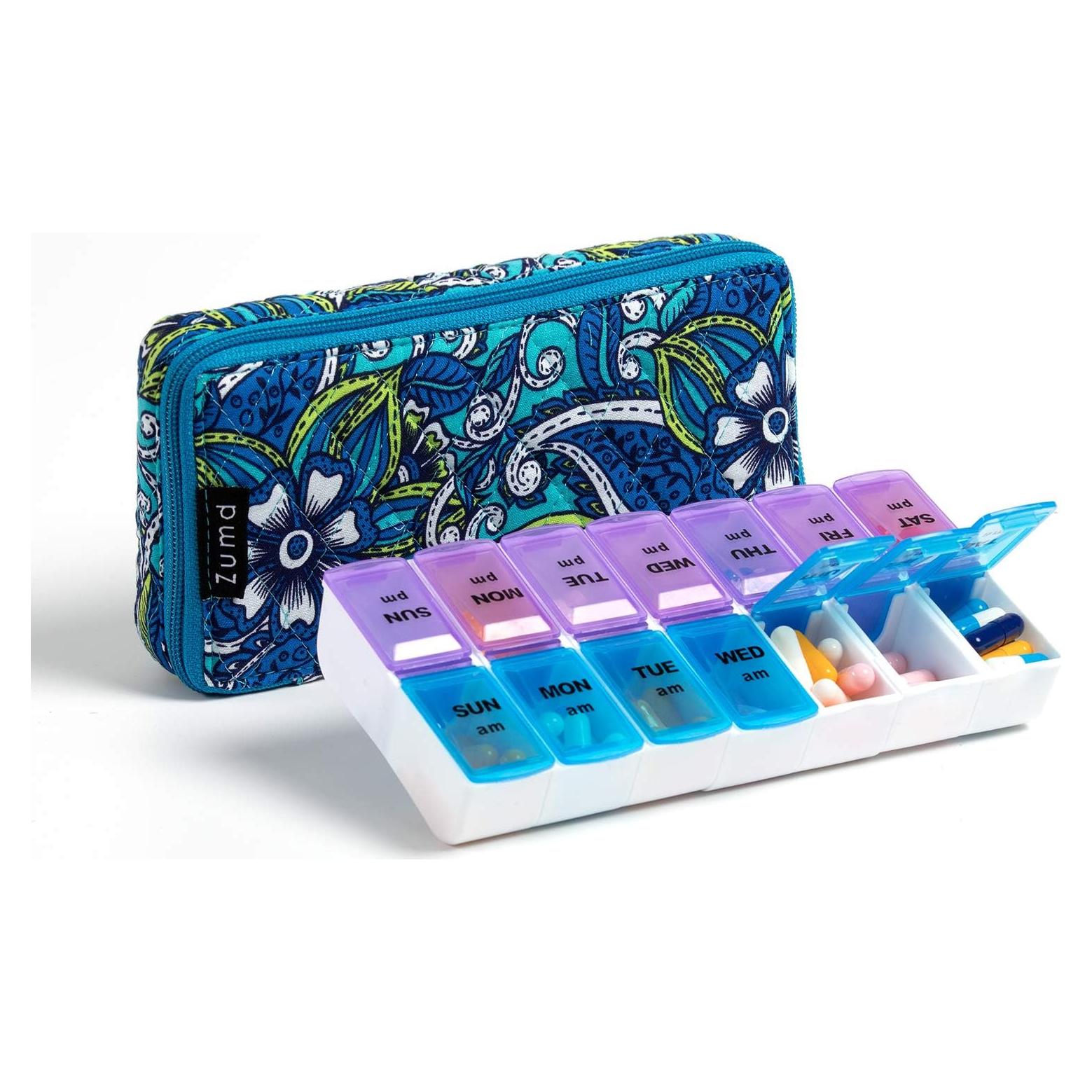 Organizador de Pastillas Semanal ZUMD 7 Días AM/PM Grande