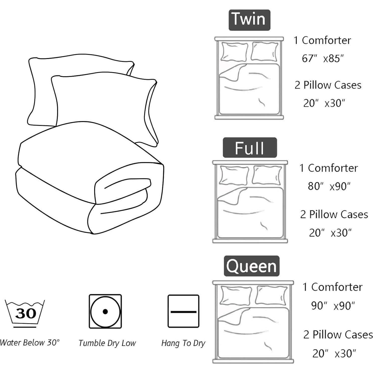 Juego de Edredón Individual Nttopship Mariposa Colorido 100% Poliéster