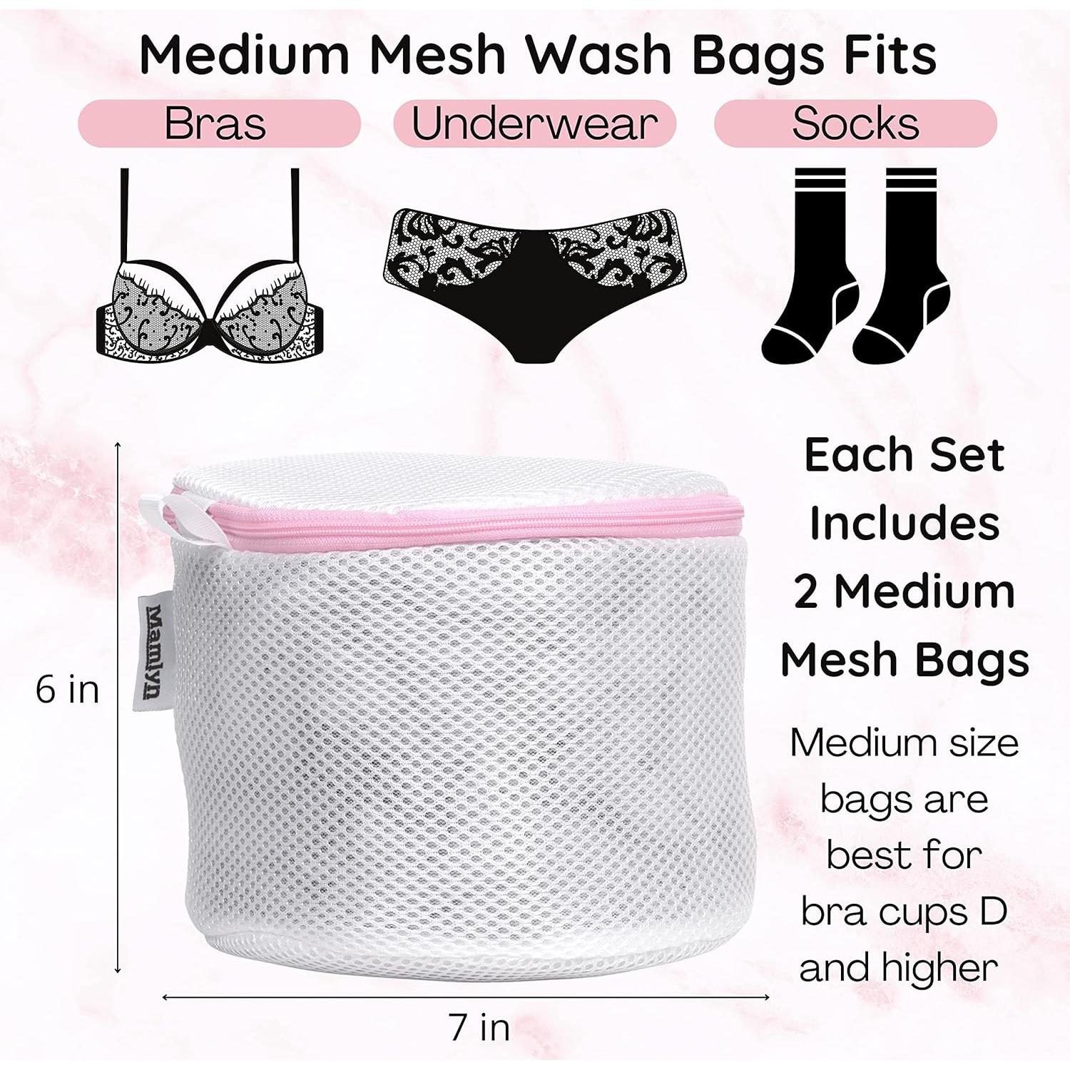 Bolsas de Malla para Sujetadores Mamlyn - 2 Medianas 15x17 cm