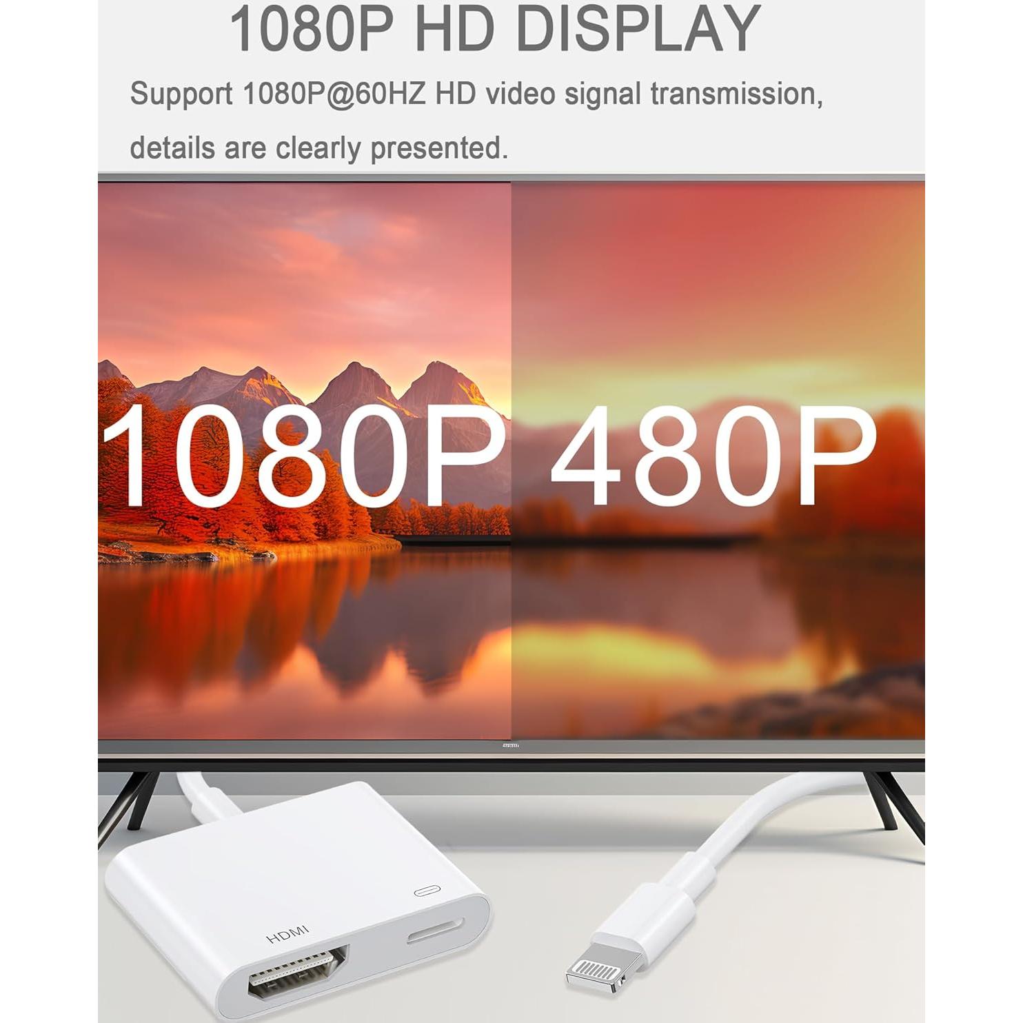 Adaptador Lightning a HDMI LIEZHUA HD01-NW 1080P Blanco