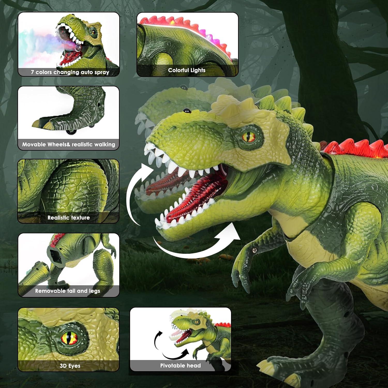 Dinosaurio RC LICHENG T Rex con Luz y Rugidos 3-8 Años