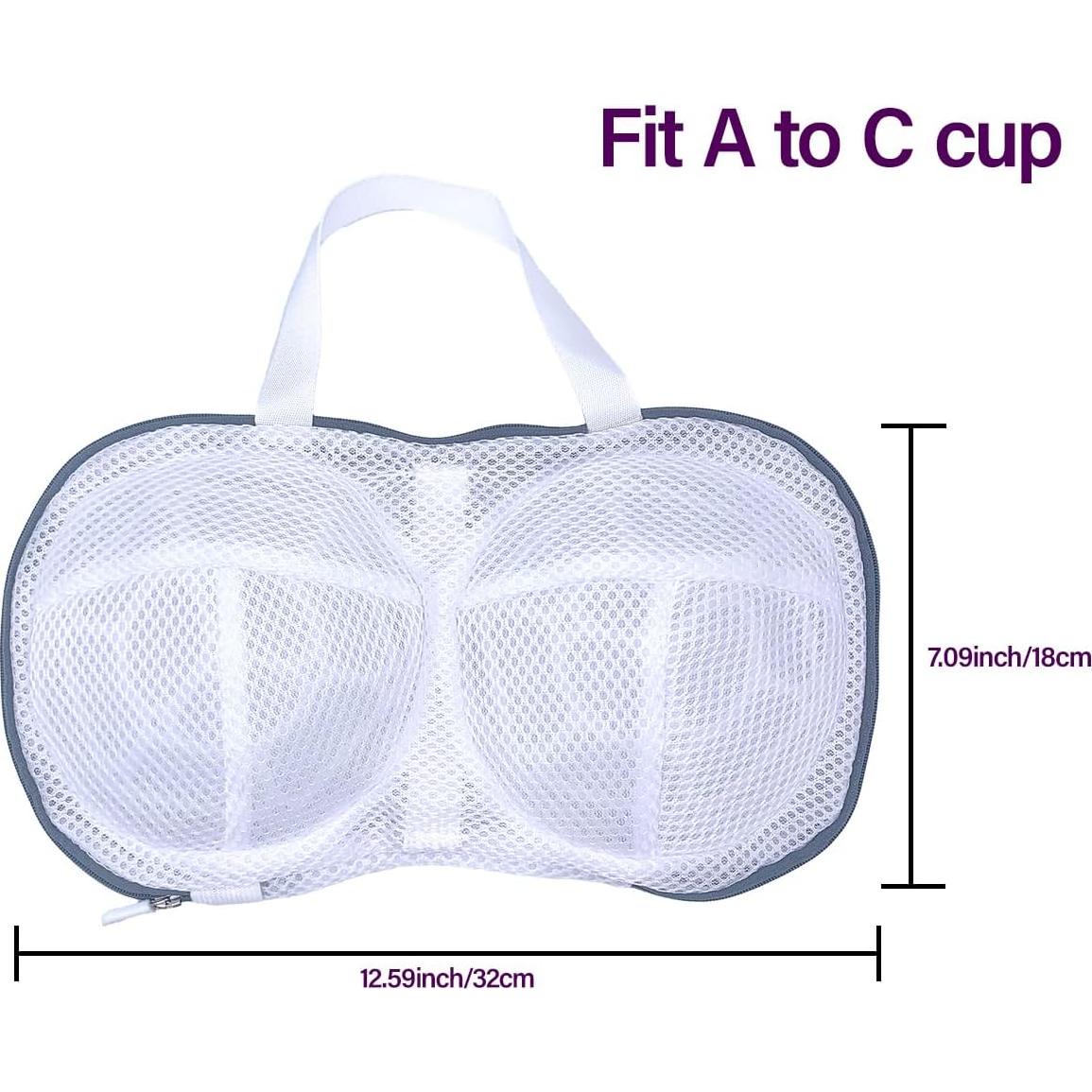 Bolsas de Lavado de Sujetadores Bituinra 2PCS Malla 3D Gris