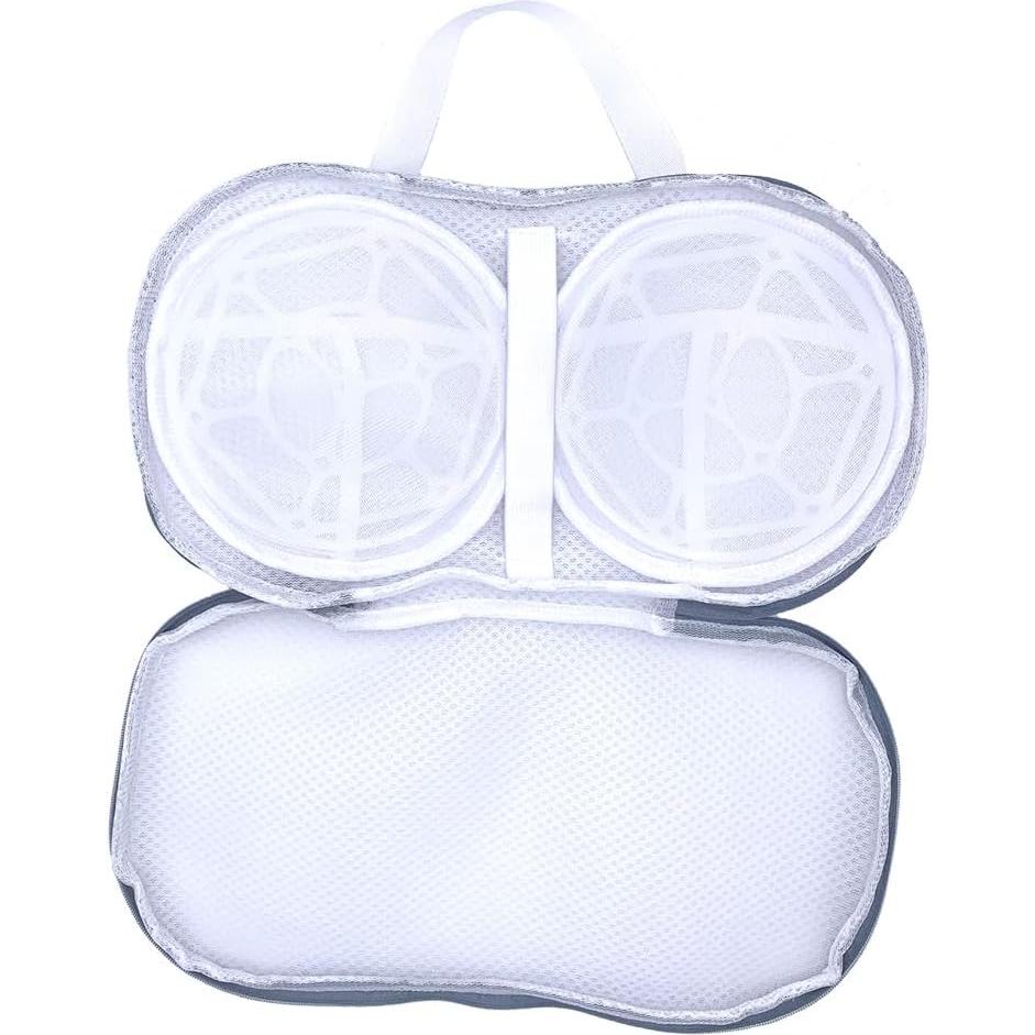 Bolsas de Lavado de Sujetadores Bituinra 2PCS Malla 3D Gris