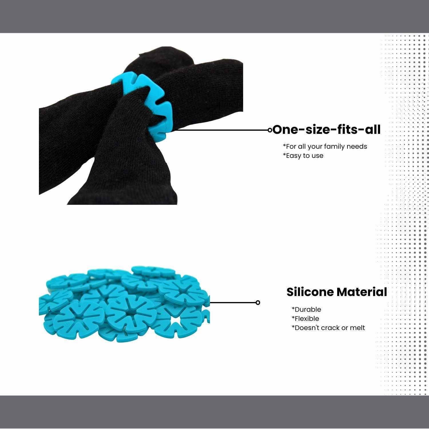 Anillos Sujetadores de Calcetines SNIPSIE - 20 Unidades Azul