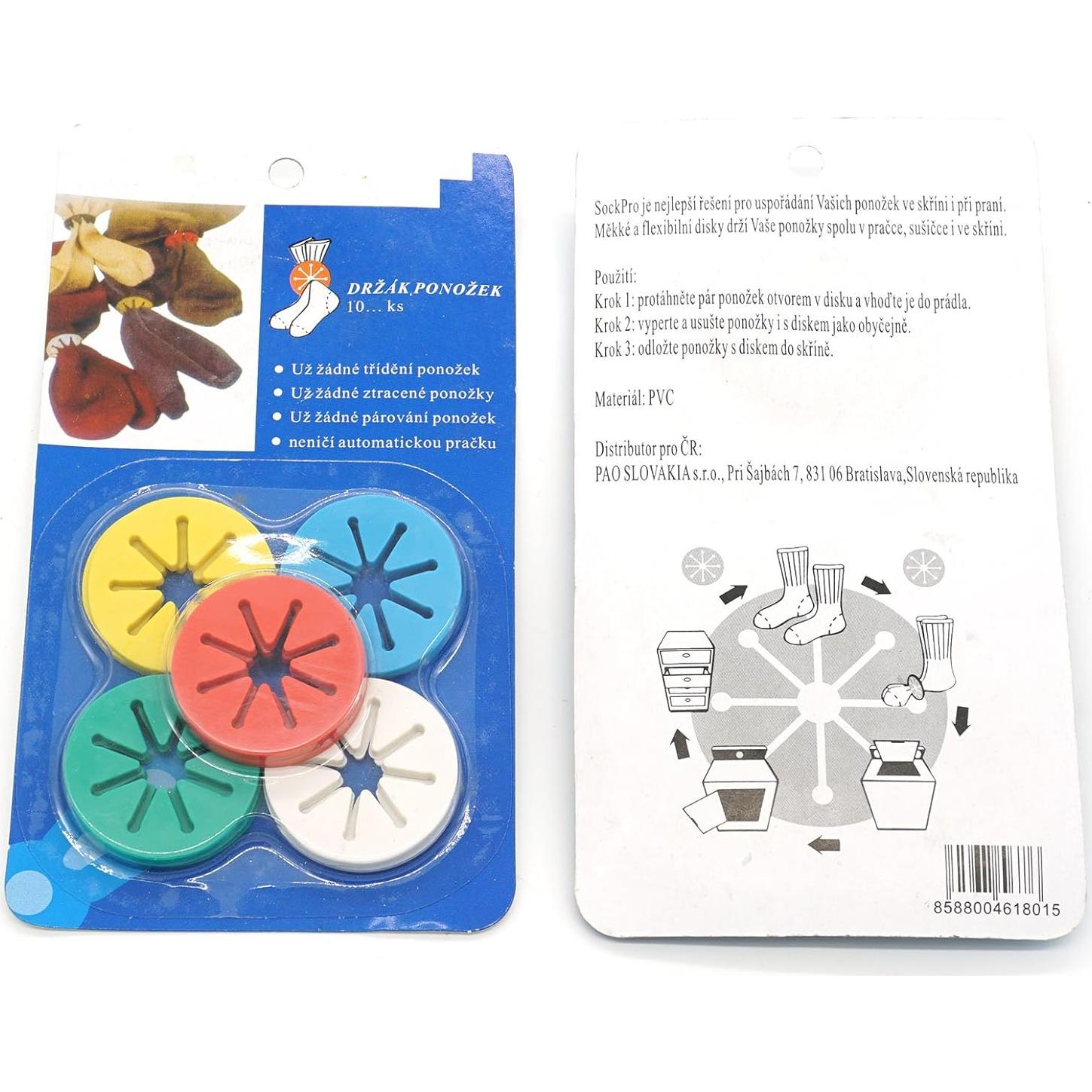 Cooplay 40 Clips Sujetadores de Calcetines Multicolor 10 Pcs